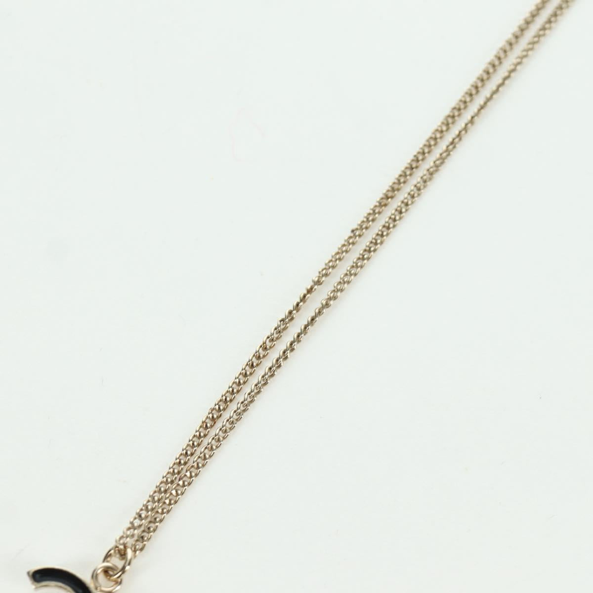 CHANEL COCO Mark Necklace Necklace metal Champagne Gold CC Auth 171474SAM
