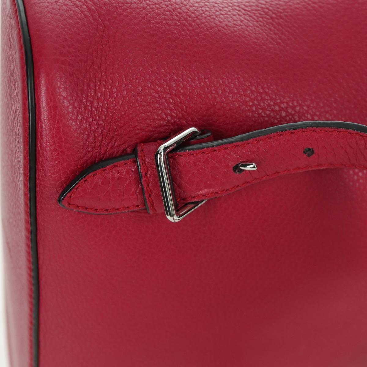 GUCCI Bamboo Backpack Leather Pink Silver 387149 Auth 171479V