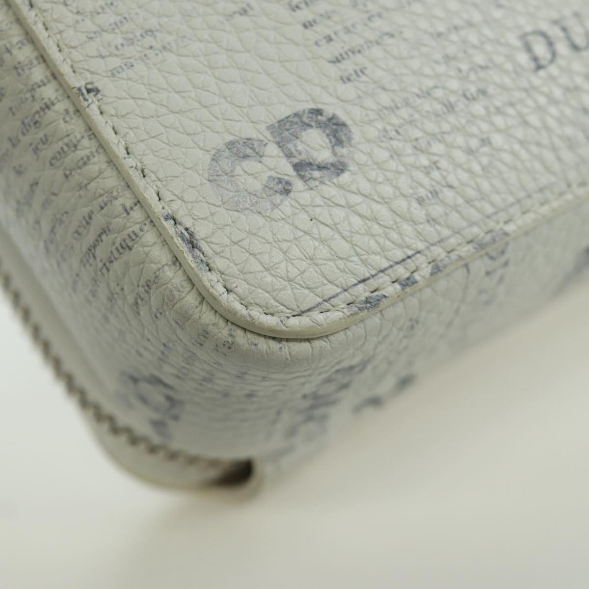 Christian Dior Daniel Arsham Shoulder Bag Leather White Silver Auth 171489V