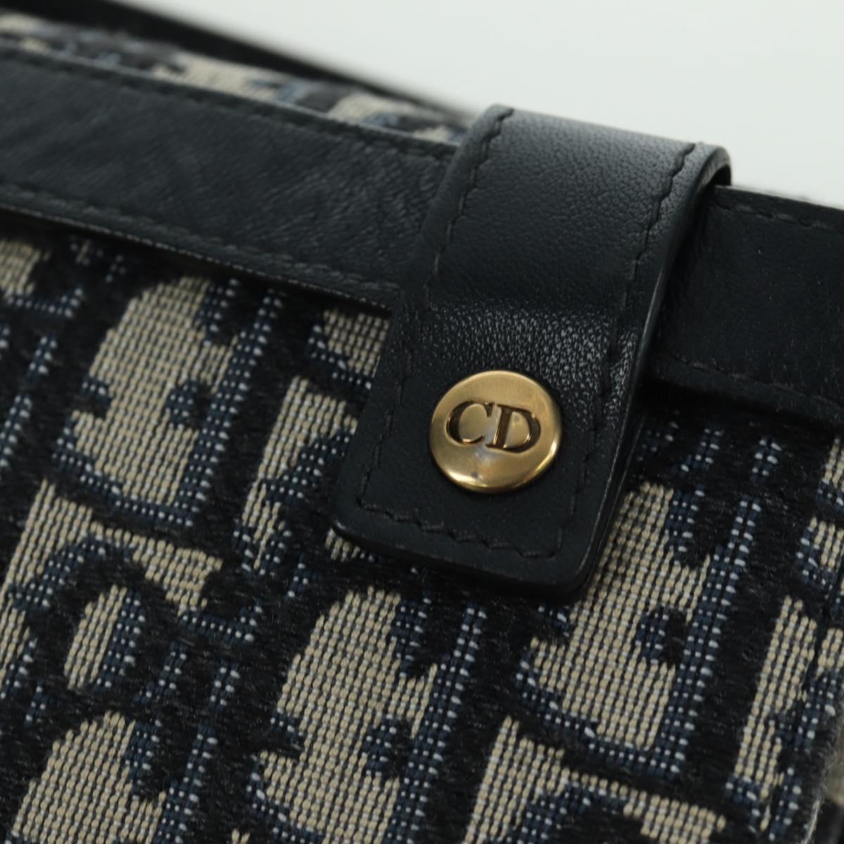 Christian Dior Trotter Canvas Saddle Waist bag Navy Gold Auth 171490SAV