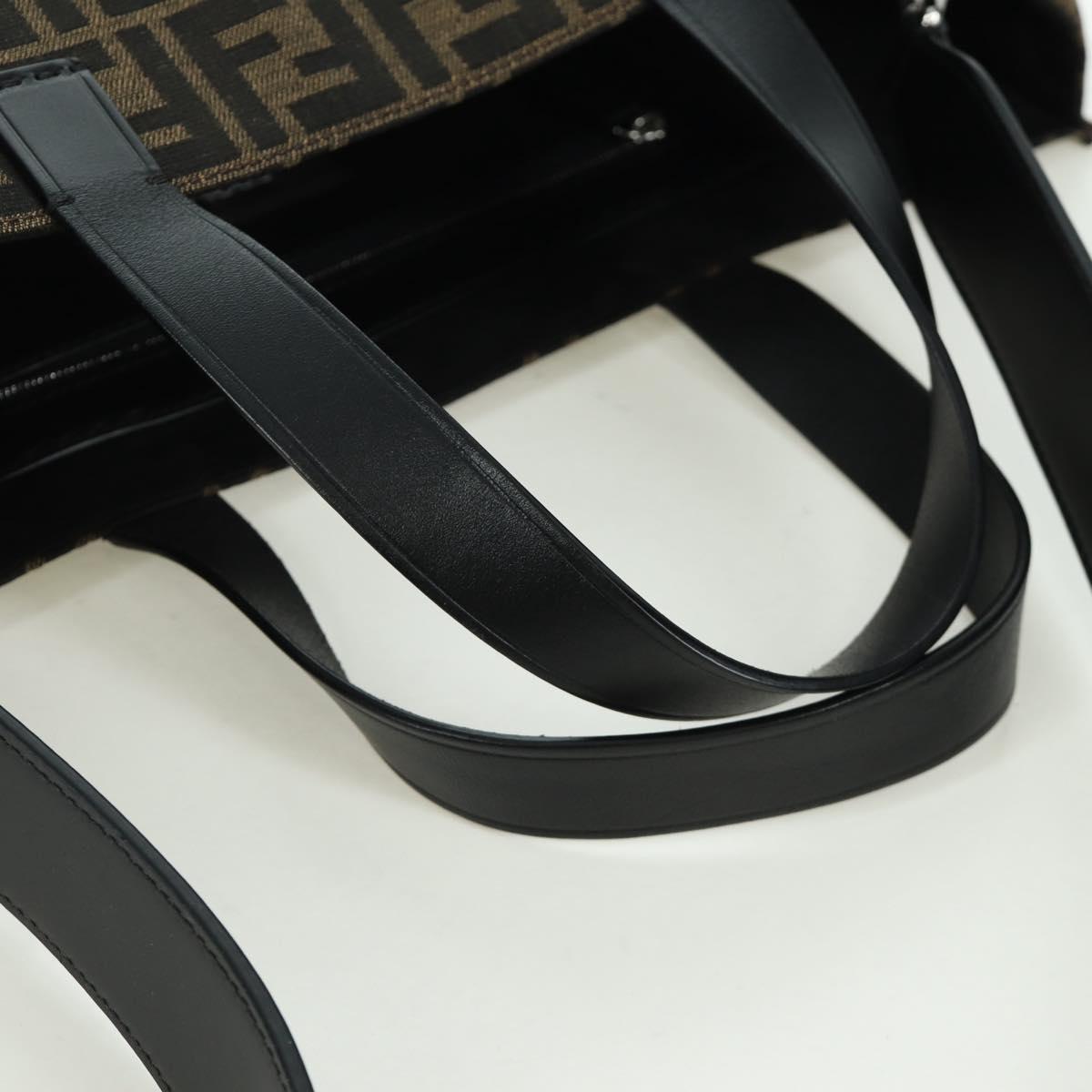 FENDI Zucca Canvas Fragment x Pokemon Hand Bag 2way Brown Black Auth 171492SM