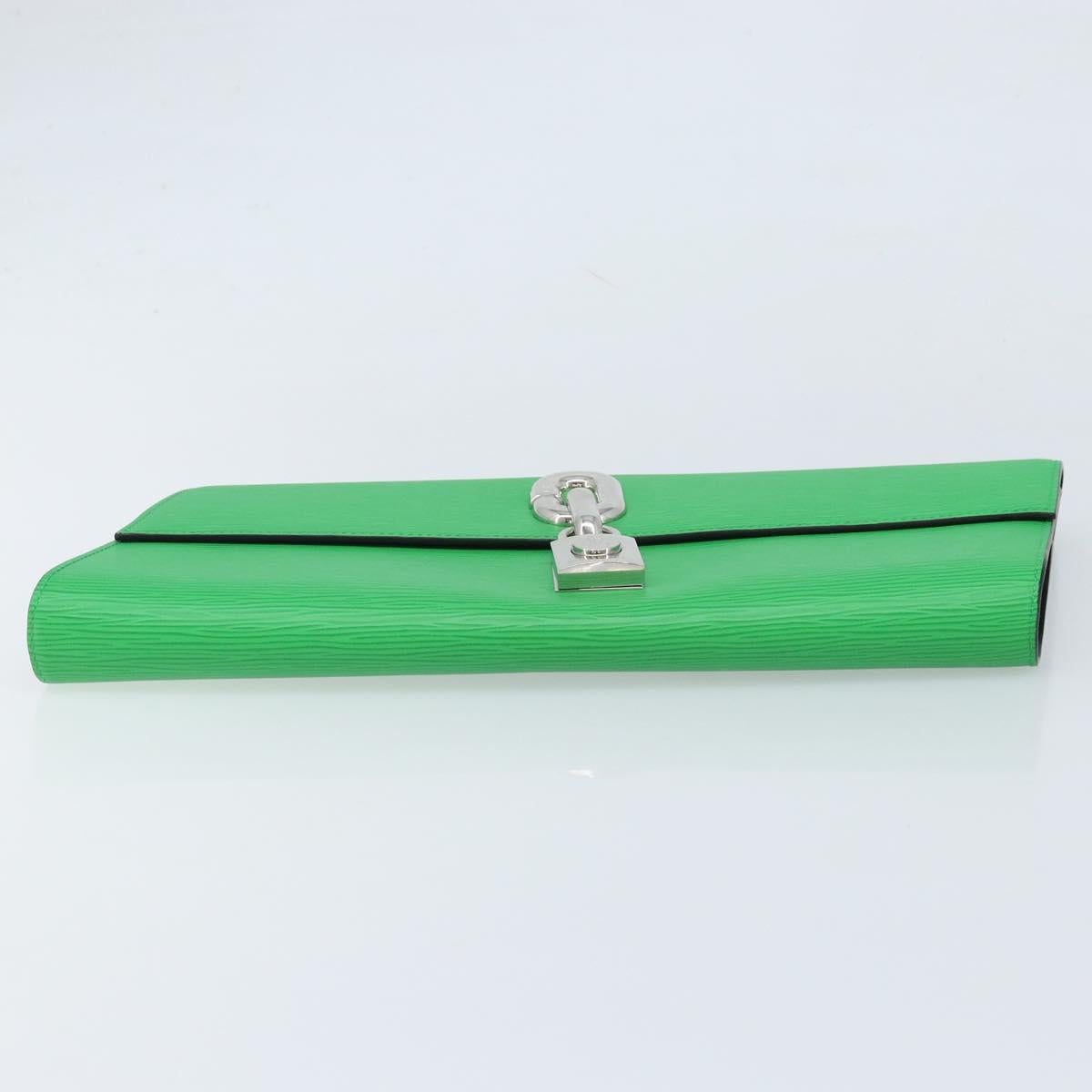 LOUIS VUITTON Epi Blade Clutch Bag Green LV Auth 171504SM