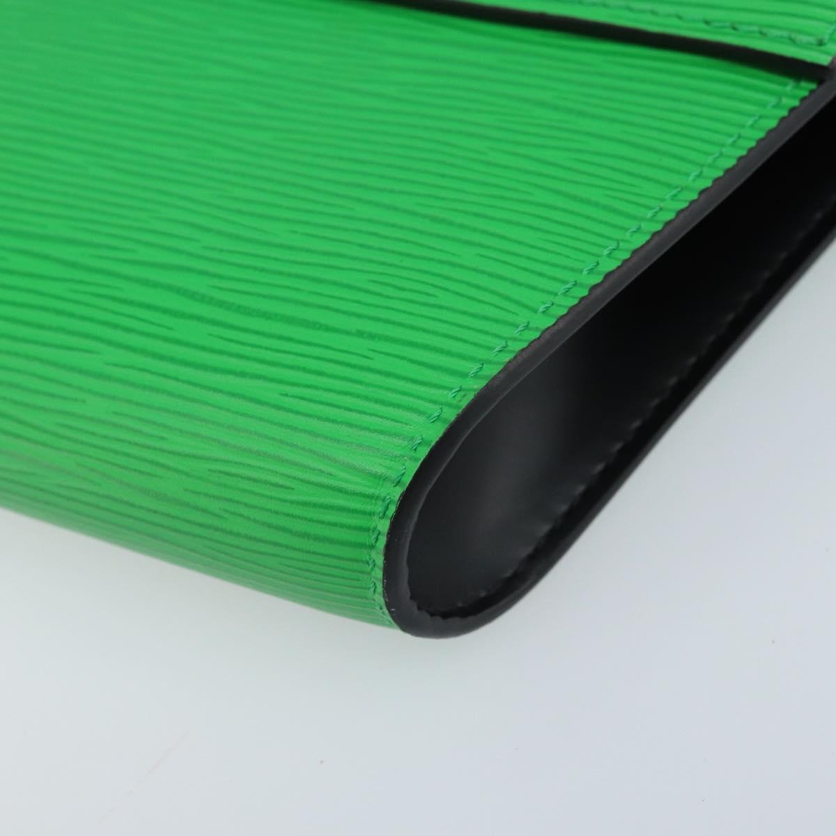 LOUIS VUITTON Epi Blade Clutch Bag Green LV Auth 171504SM