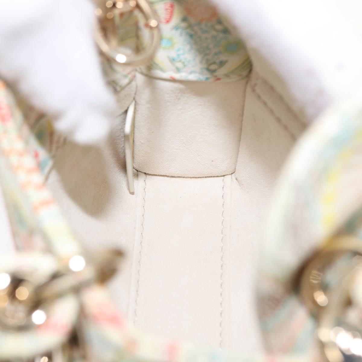 Christian Dior Micro Lady Dior Bag Leather 2way Multicolor Gold Auth 171506SM