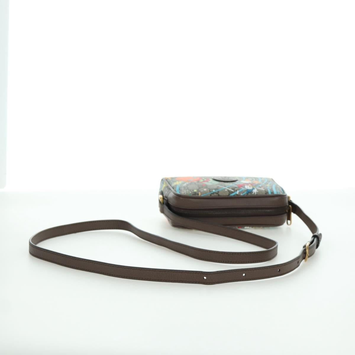 GUCCI GG Supreme Shoulder Bag PVC Beige Gold 648124 Auth 171510SM