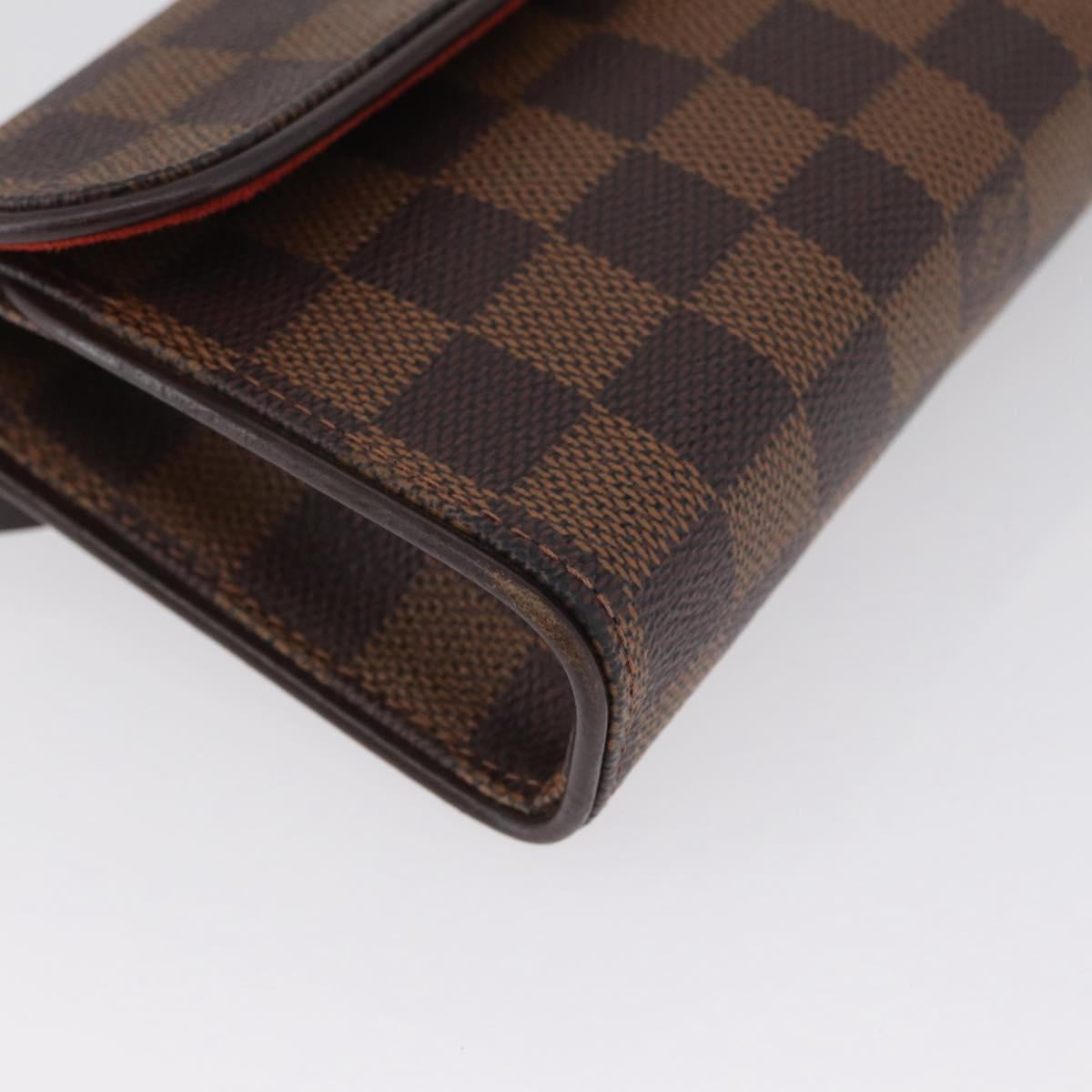 LOUIS VUITTON Damier Ebene Pochette Florentine Waist bag N51856 LV Auth 171517A