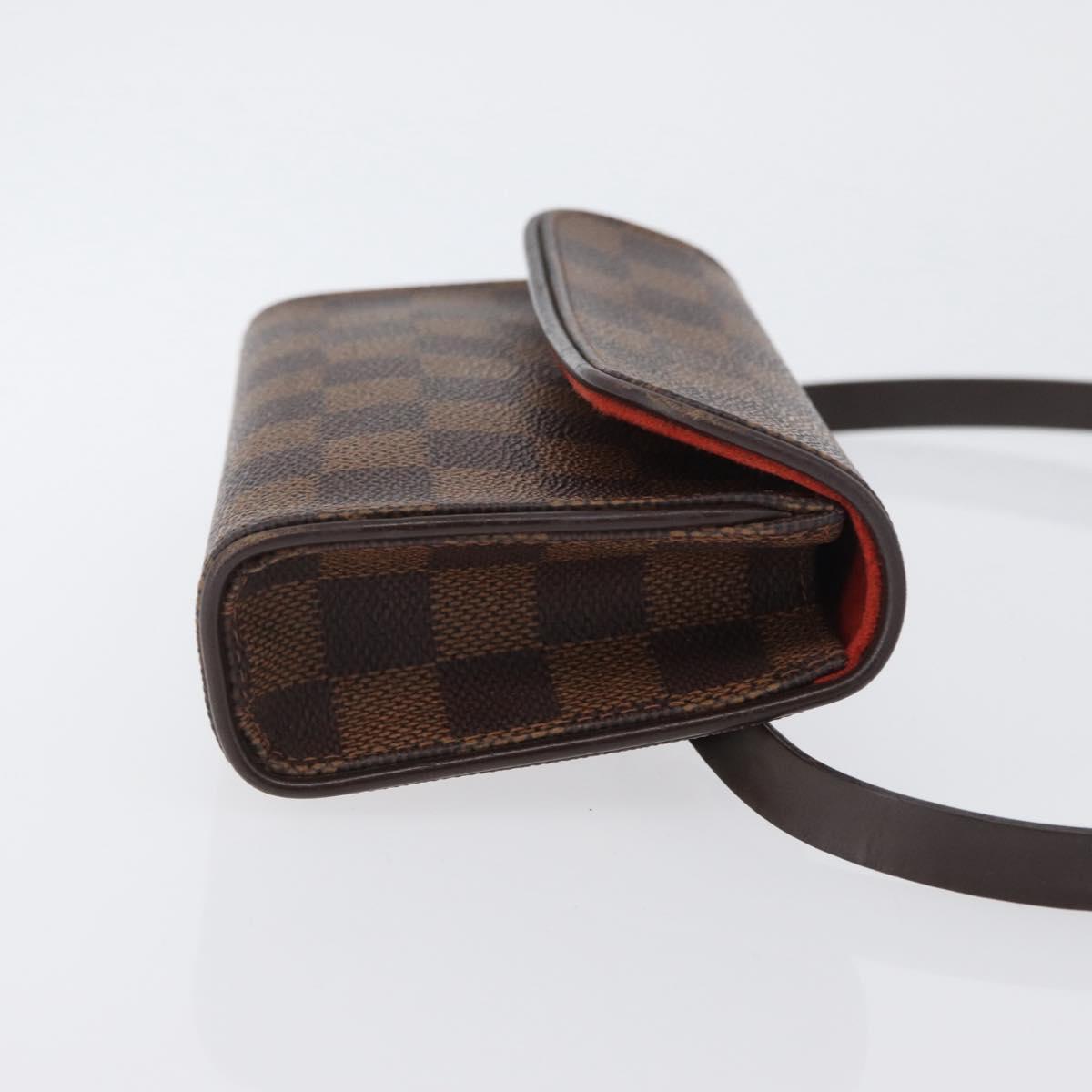 LOUIS VUITTON Damier Ebene Pochette Florentine Waist bag N51856 LV Auth 171517A