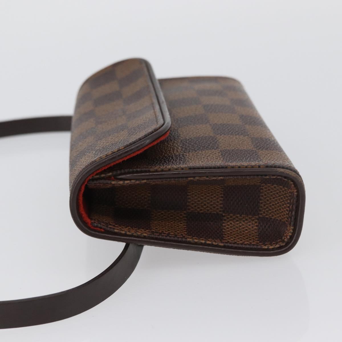 LOUIS VUITTON Damier Ebene Pochette Florentine Waist bag N51856 LV Auth 171517A