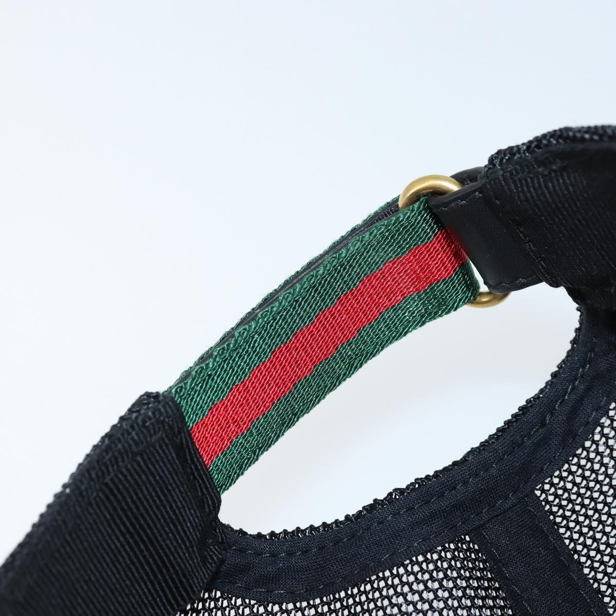 GUCCI GG Supreme Web Sherry Line Cap PVC L Beige Red Green 426887 Auth 171533