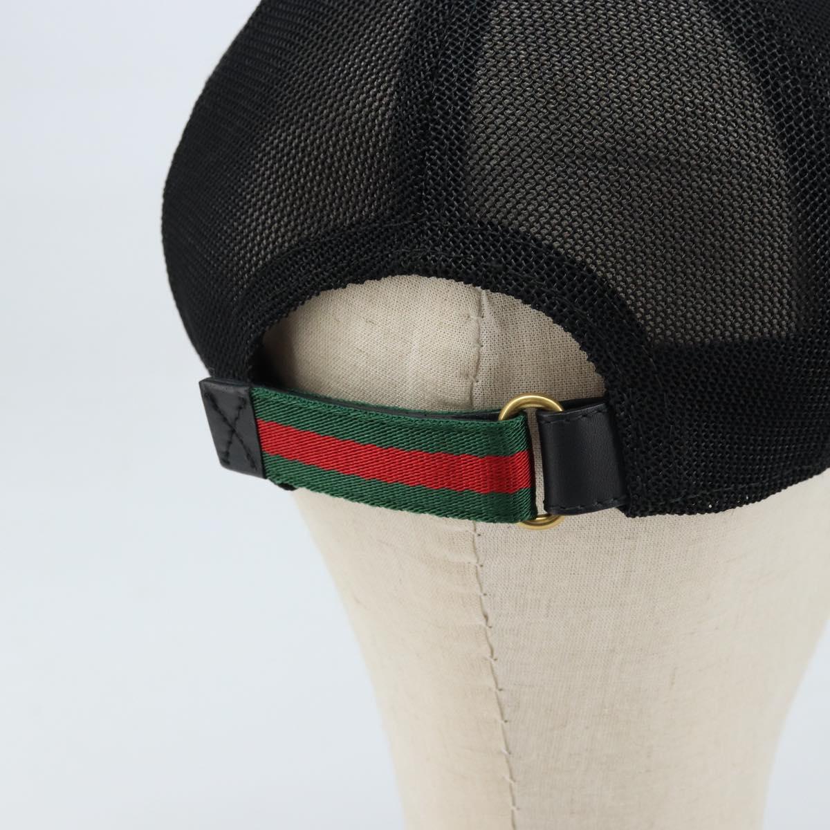 GUCCI GG Supreme Web Sherry Line Cap PVC L Beige Red Green 426887 Auth 171533