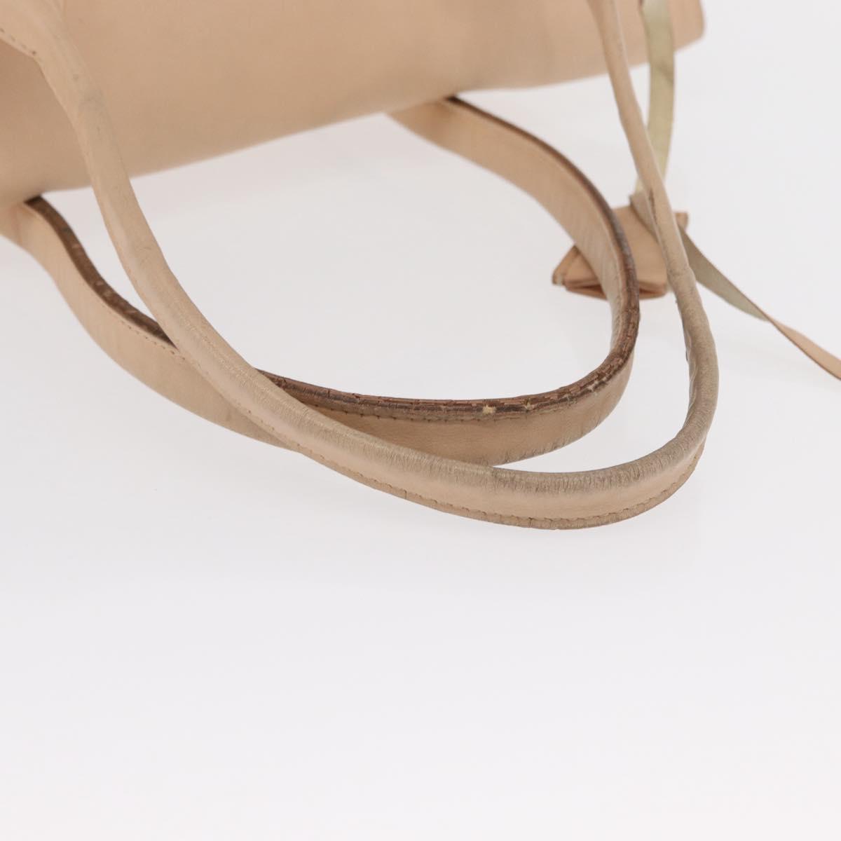 Salvatore Ferragamo Gancini Shoulder Bag Leather Pink Gold Auth 171552