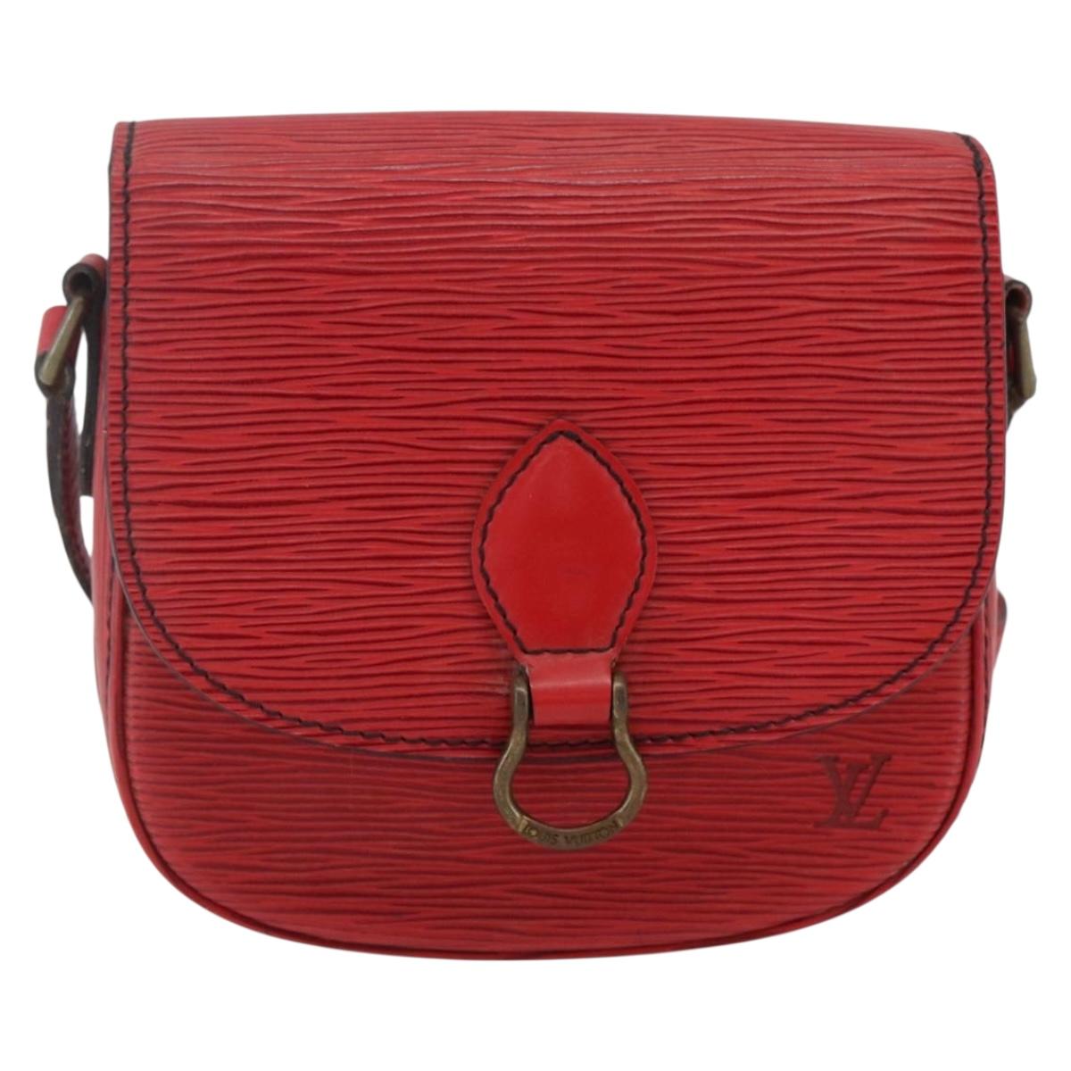 LOUIS VUITTON Epi Saint Cloud PM Shoulder Bag Red M52217 LV Auth 171556