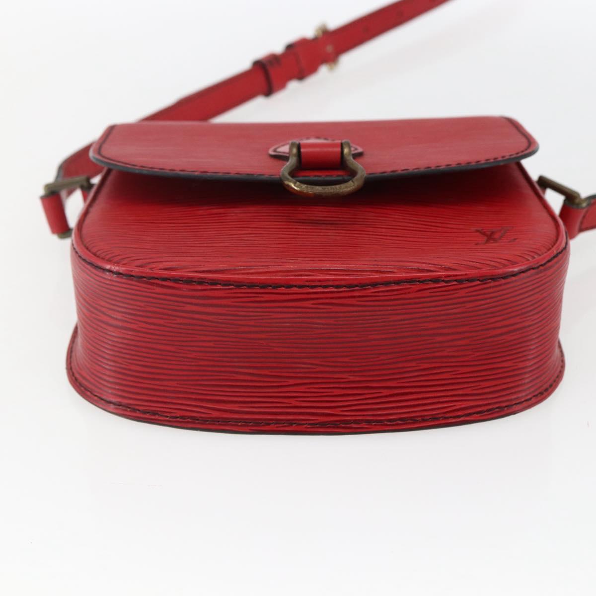 LOUIS VUITTON Epi Saint Cloud PM Shoulder Bag Red M52217 LV Auth 171556