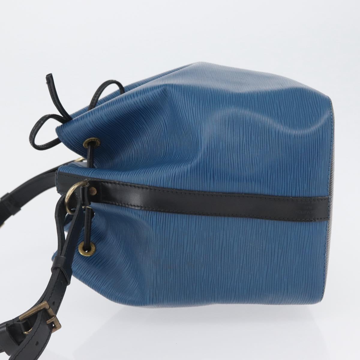 LOUIS VUITTON Epi Petit Noe Shoulder Bag Bicolor Black Blue M44152 Auth 171558