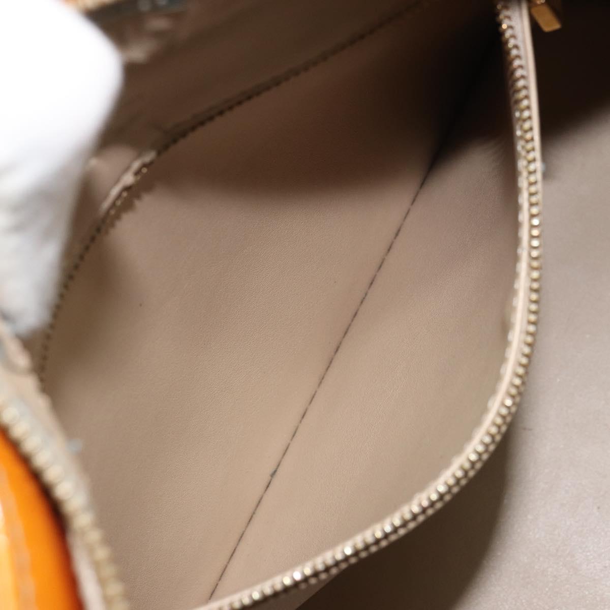 LOUIS VUITTON Monogram Vernis Houston Hand Bag Beige M91004 LV Auth 171561