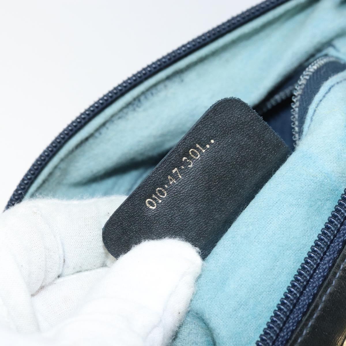 GUCCI GG Supreme Sherry Line Boston Bag PVC Navy Gold 010 47 301 Auth 171571