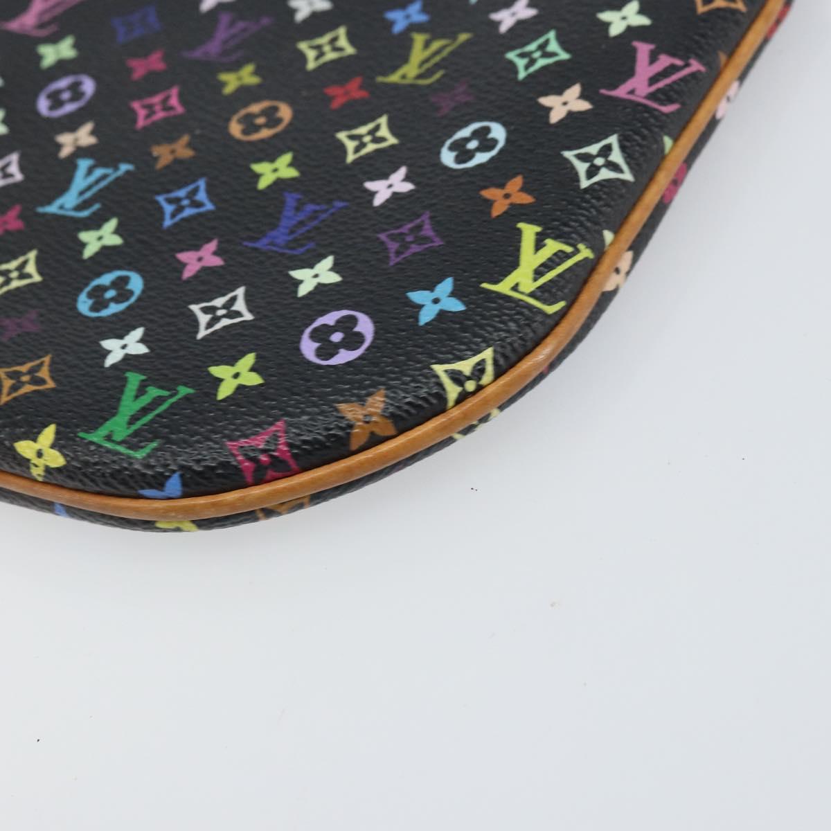 LOUIS VUITTON Monogram Multicolor Pochette GM Pouch Black M60027 LV Auth 171588