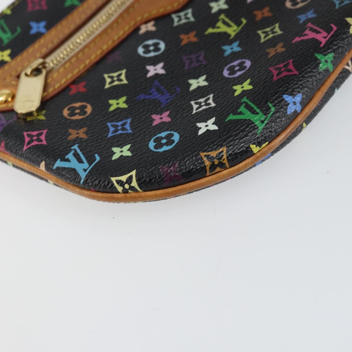 LOUIS VUITTON Monogram Multicolor Pochette GM Pouch Black M60027 LV Auth 171588