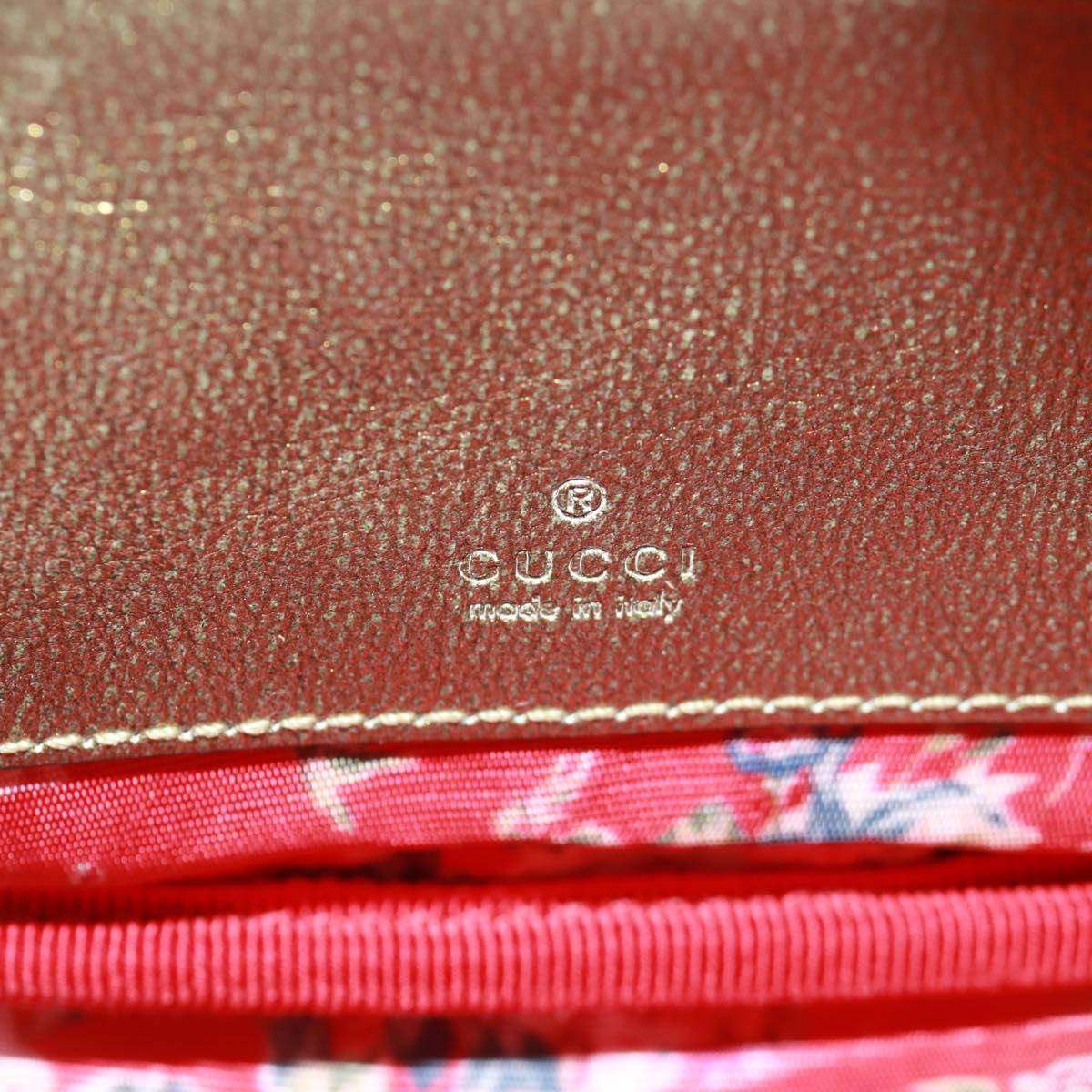 GUCCI Zumi Shoulder Bag Leather Red Gold 534951 Auth 171605V