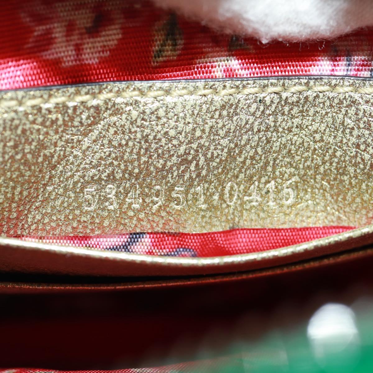 GUCCI Zumi Shoulder Bag Leather Red Gold 534951 Auth 171605V