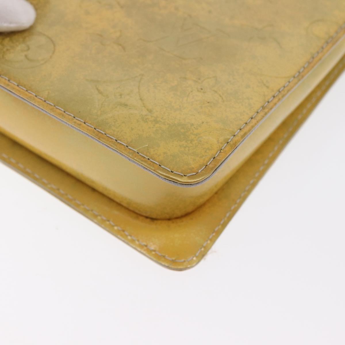 LOUIS VUITTON Monogram Vernis Motto Accessory Pouch Gris M91030 LV Auth 171606