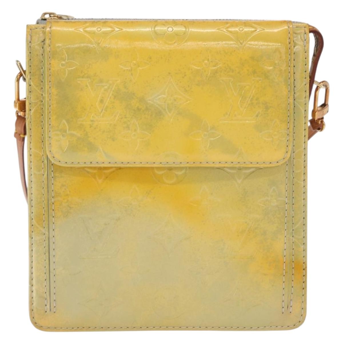 LOUIS VUITTON Monogram Vernis Motto Accessory Pouch Gris M91030 LV Auth 171606