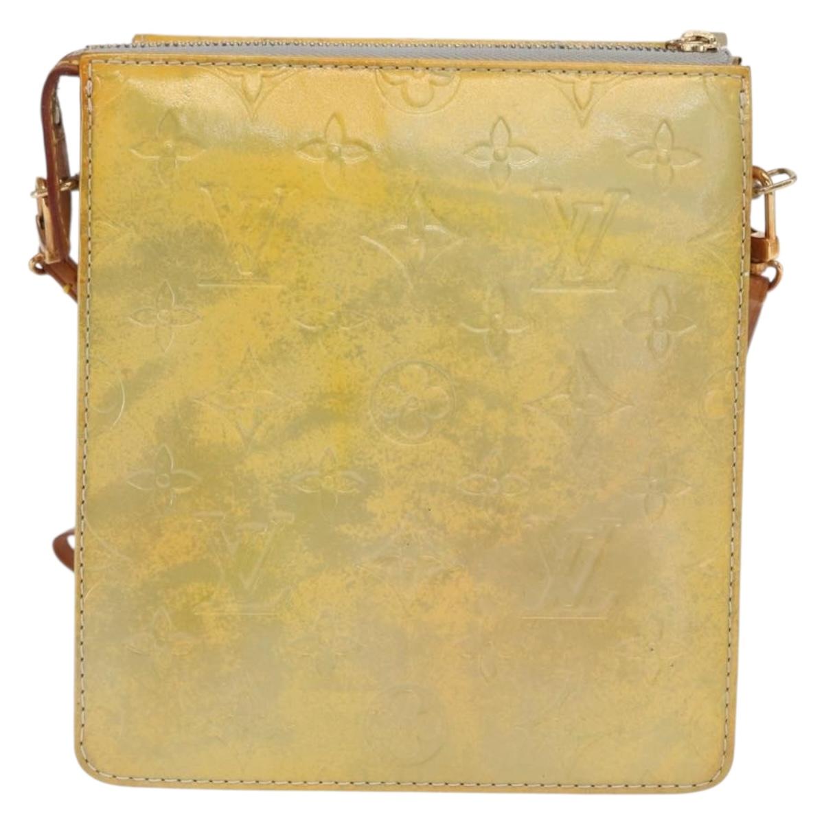 LOUIS VUITTON Monogram Vernis Motto Accessory Pouch Gris M91030 LV Auth 171606