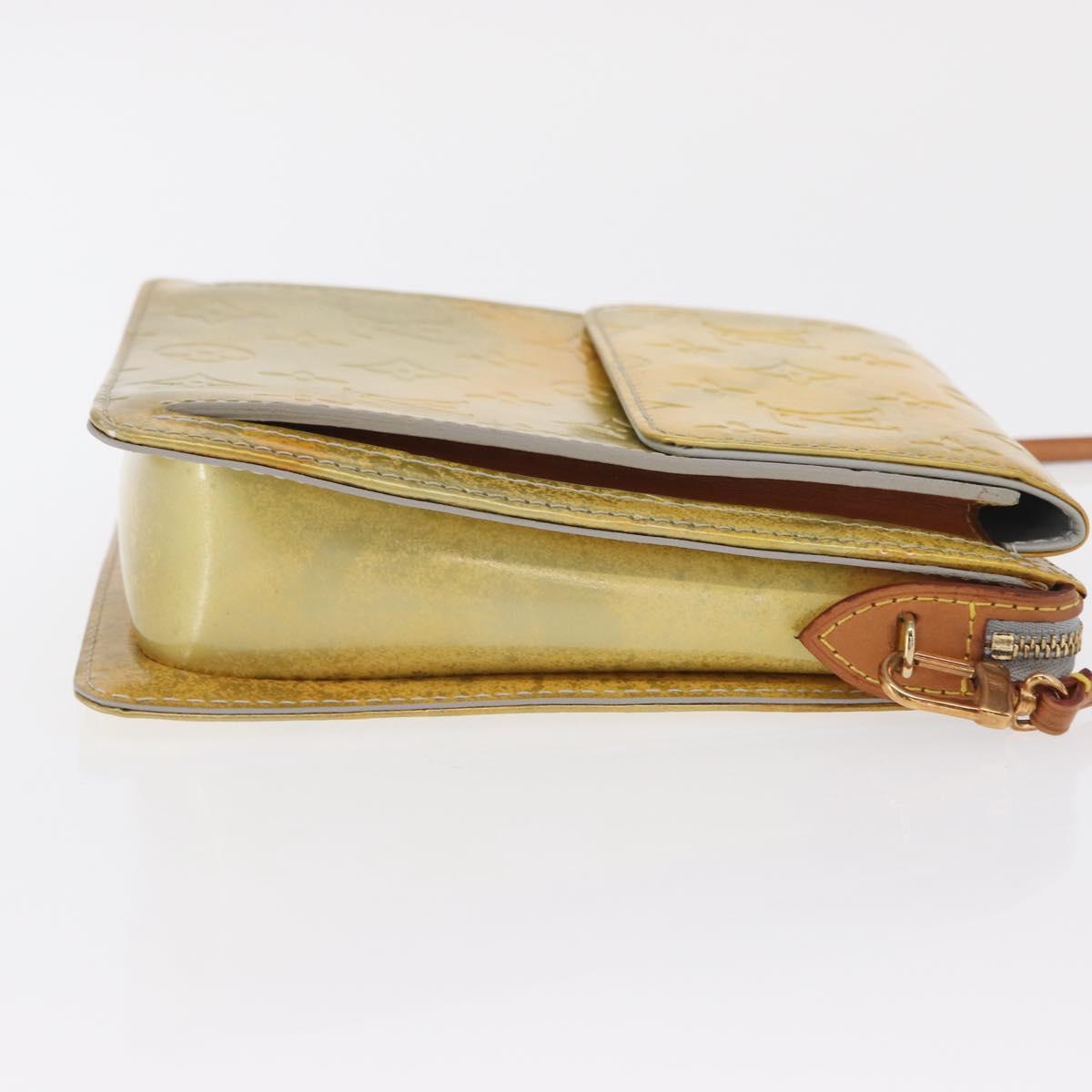 LOUIS VUITTON Monogram Vernis Motto Accessory Pouch Gris M91030 LV Auth 171606