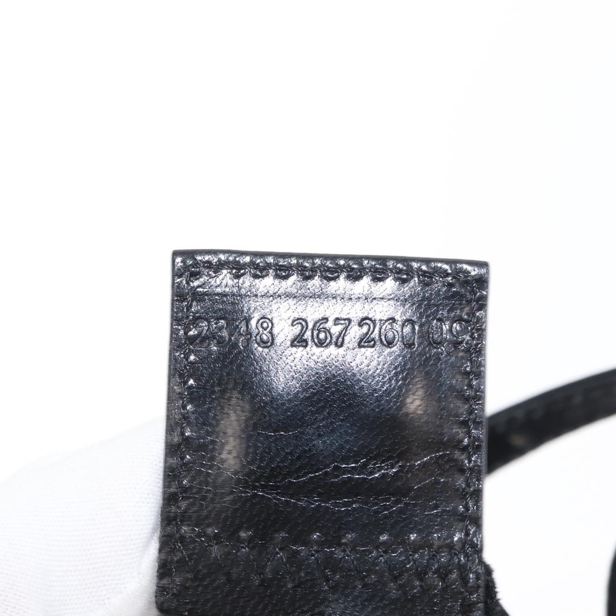 FENDI Mamma Baguette Tote Bag Black Silver Auth 171610