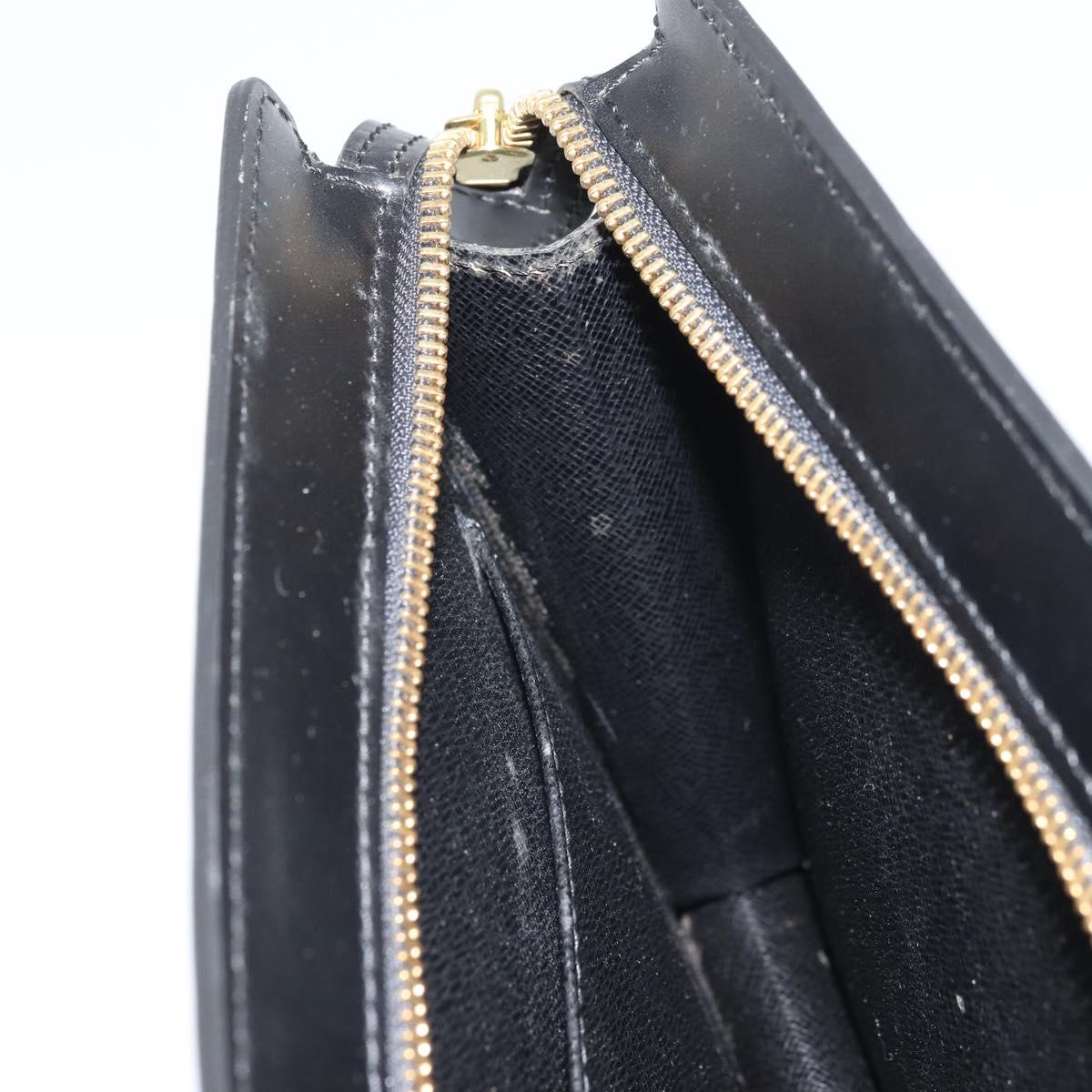 LOUIS VUITTON Epi Pochette Homme Clutch Bag Black M52522 LV Auth 171613