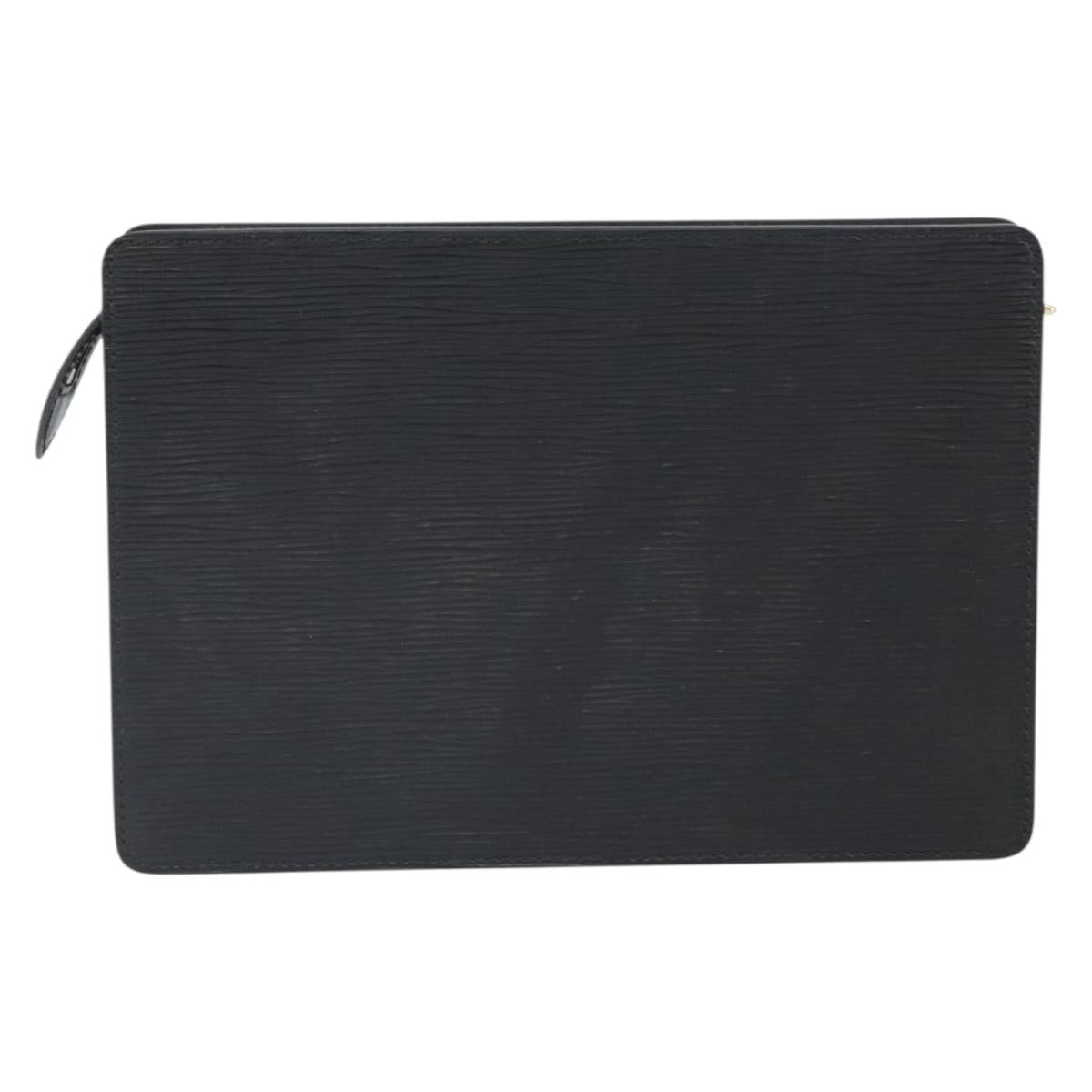 LOUIS VUITTON Epi Pochette Homme Clutch Bag Black M52522 LV Auth 171613