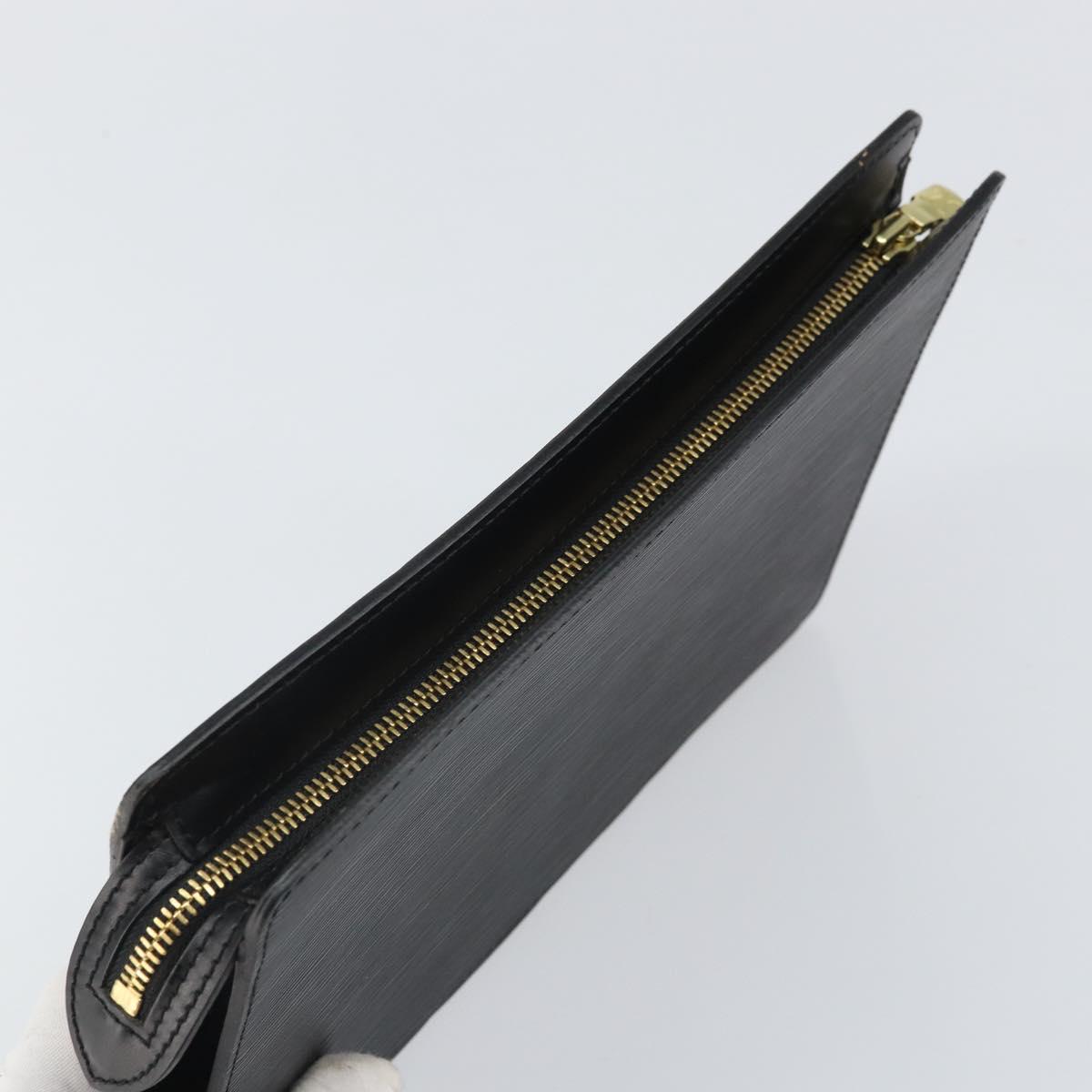 LOUIS VUITTON Epi Pochette Homme Clutch Bag Black M52522 LV Auth 171613