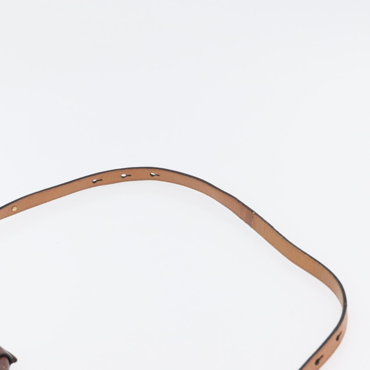 Chloe Etel Hand Bag Leather 2way Brown Gold Auth 171627A