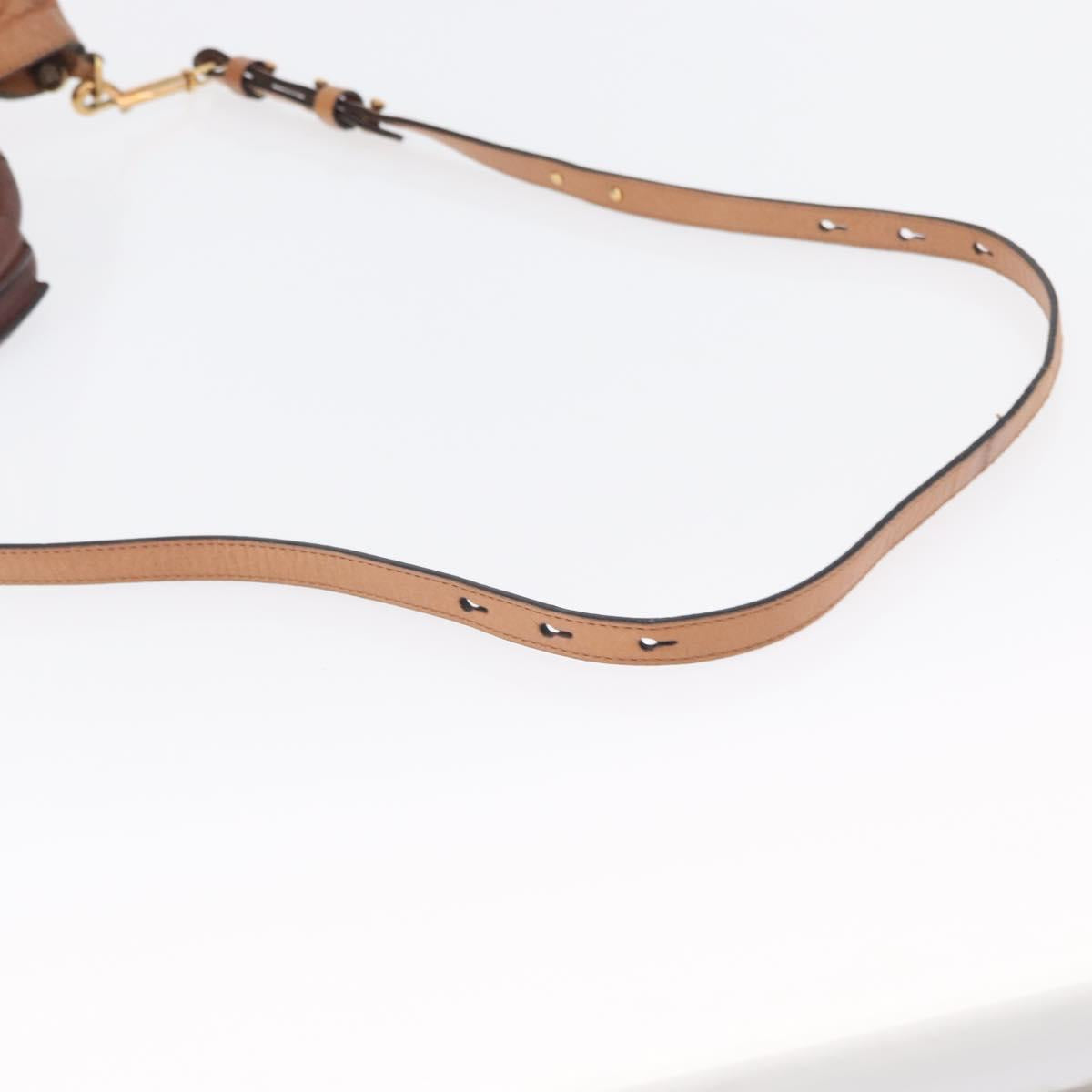 Chloe Etel Hand Bag Leather 2way Brown Gold Auth 171627A
