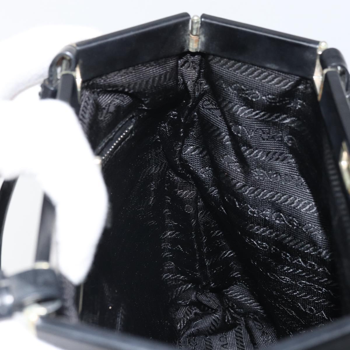 PRADA Shoulder Bag Nylon Black Silver Auth 171629