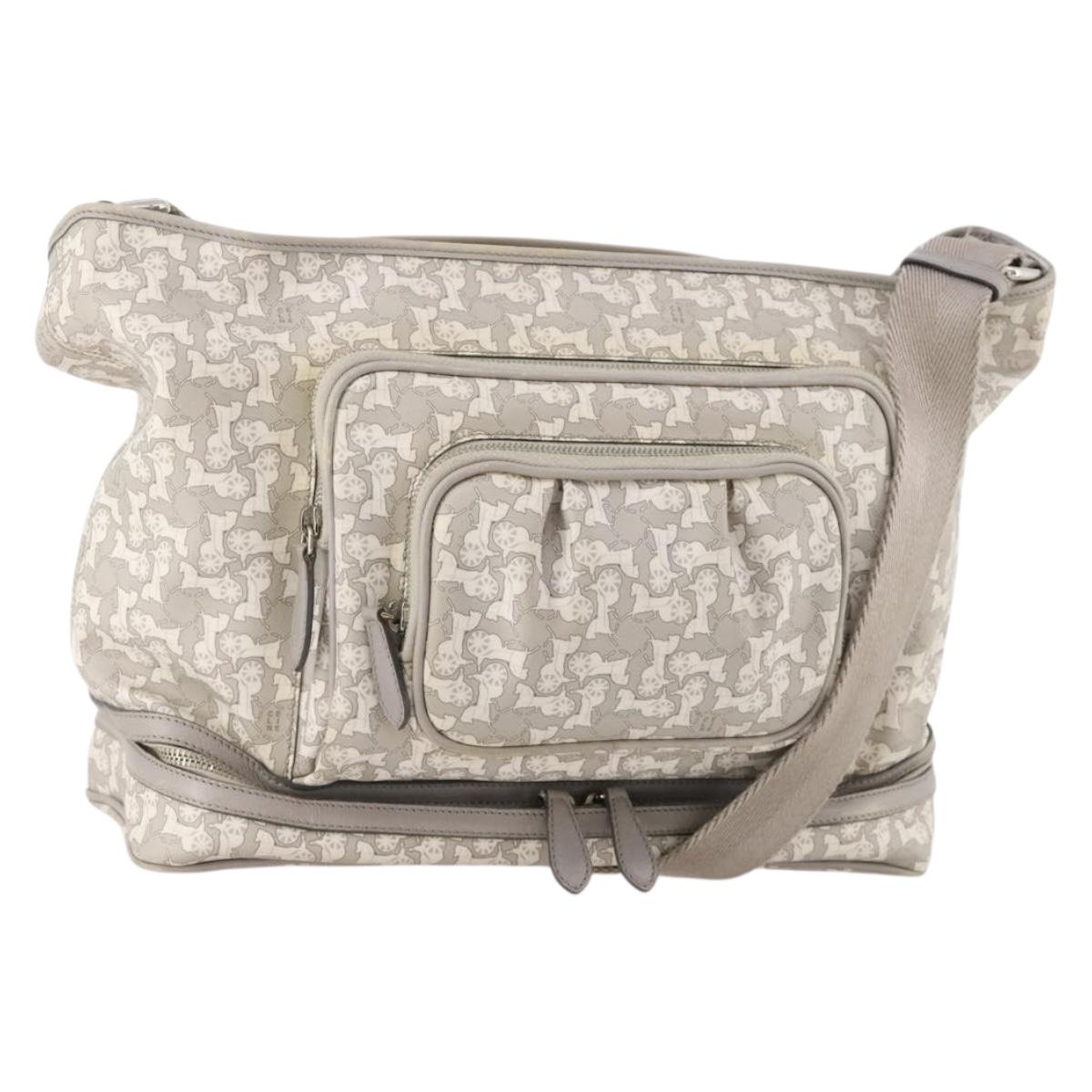 CELINE Sulky Mothers Bag PVC Ai Tominaga Collaboration Gray Silver Auth 171635