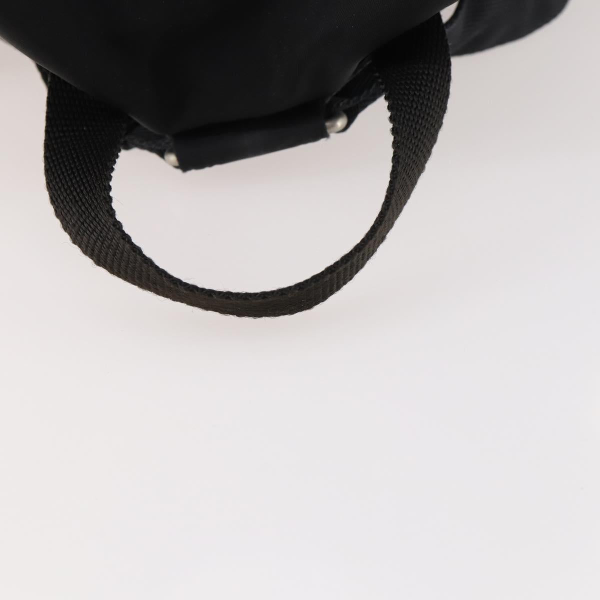 PRADA Backpack Nylon Black Silver Auth 171645
