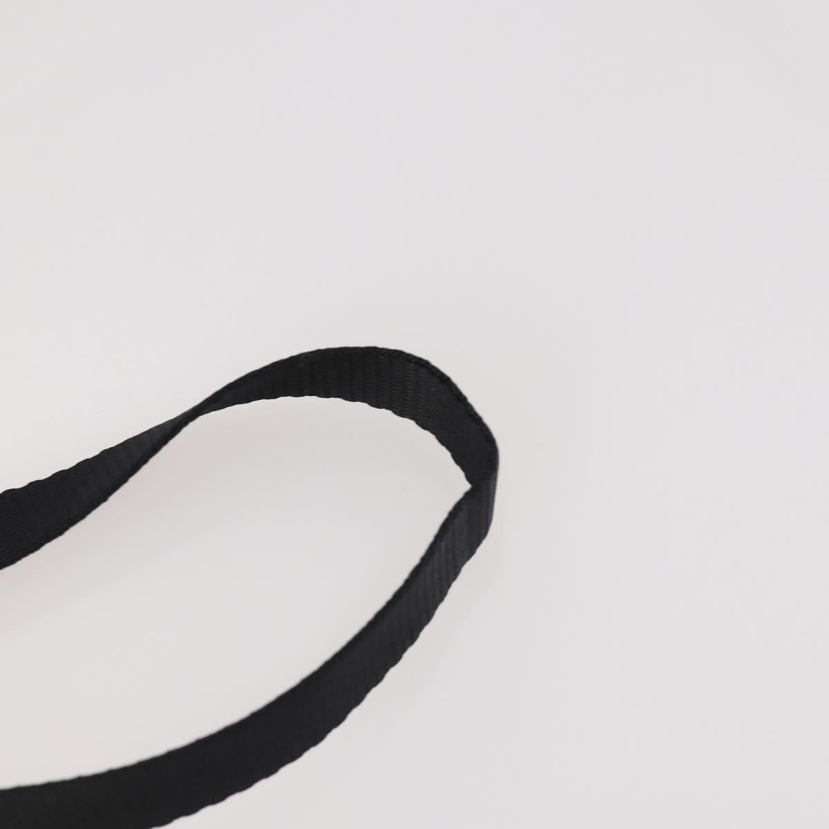 PRADA Shoulder Bag Nylon Black Silver Auth 171649
