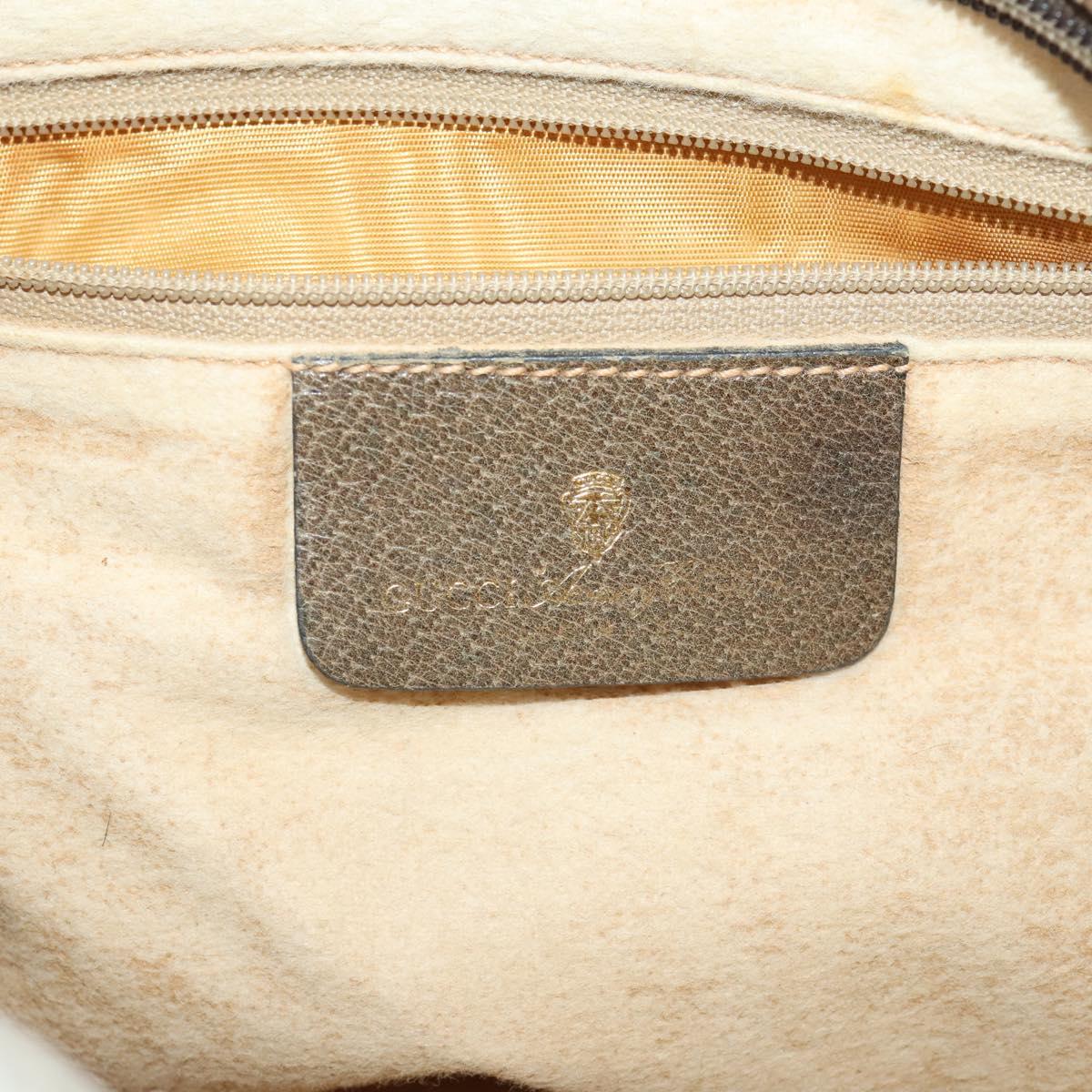 GUCCI GG Supreme Web Sherry Line Shoulder Bag PVC Beige 14 02 013 Auth 171659