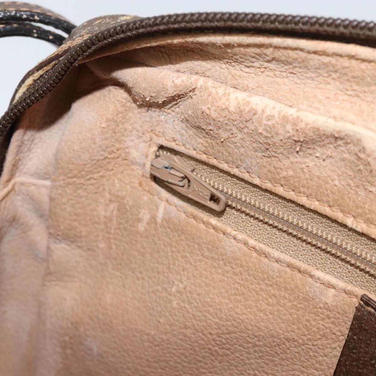 GUCCI GG Canvas Clutch Bag PVC Beige Gold 119.01.052 Auth 171660