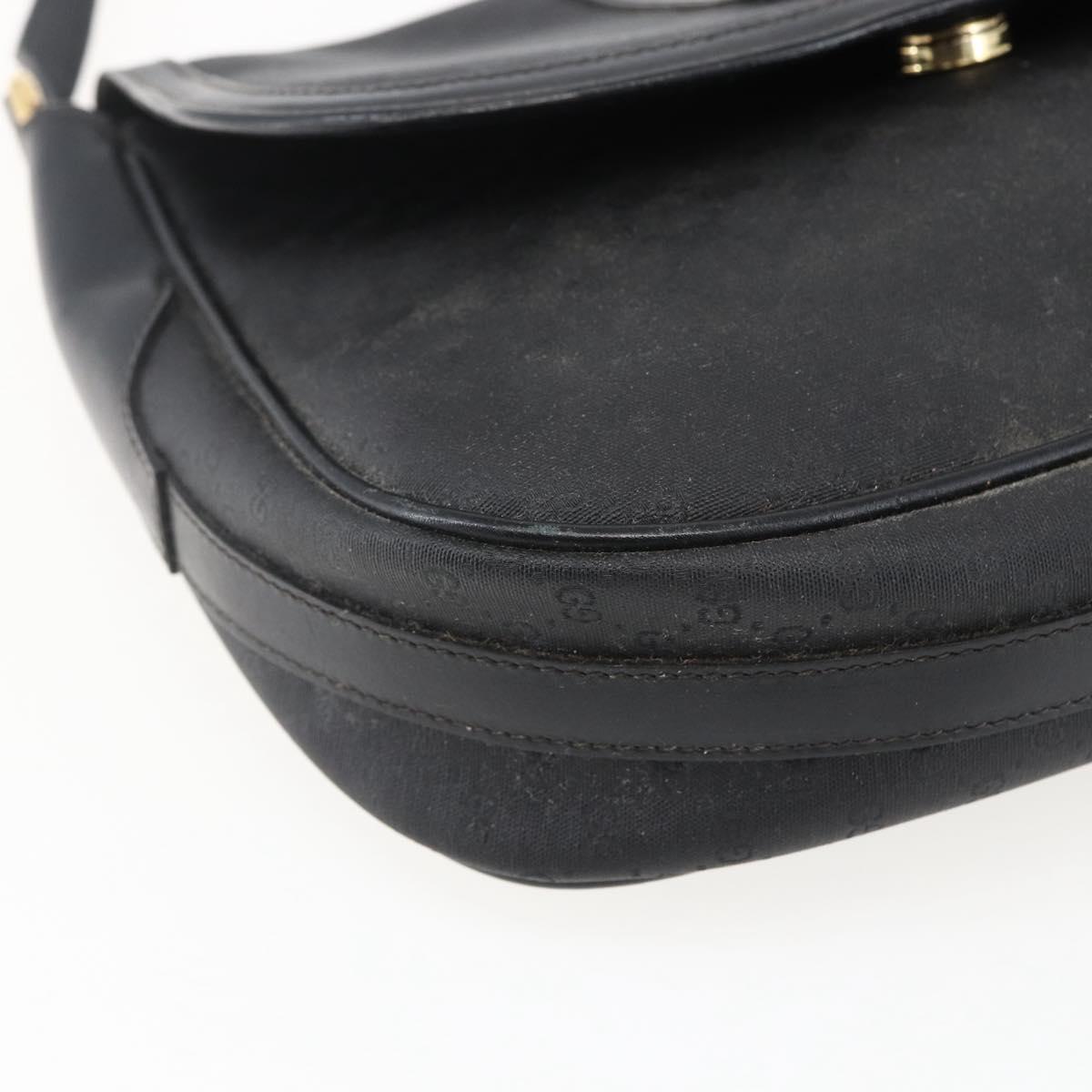 GUCCI Micro GG Supreme Web Sherry Line Bag PVC Black 001 115 0914 Auth 171663