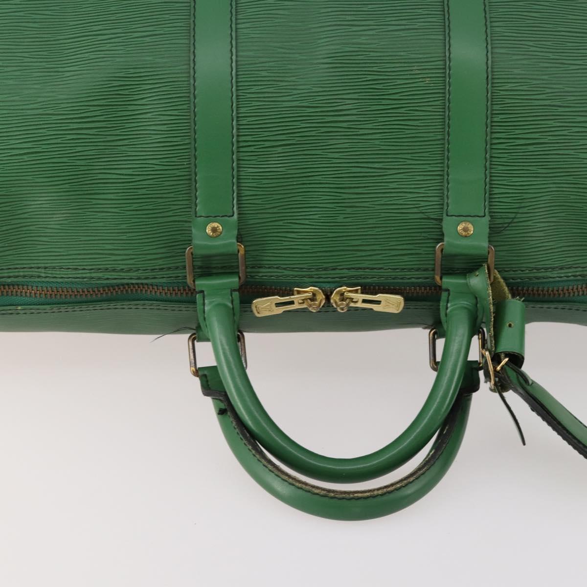 LOUIS VUITTON Epi Keepall 50 Boston Bag Green M42964 LV Auth 171672