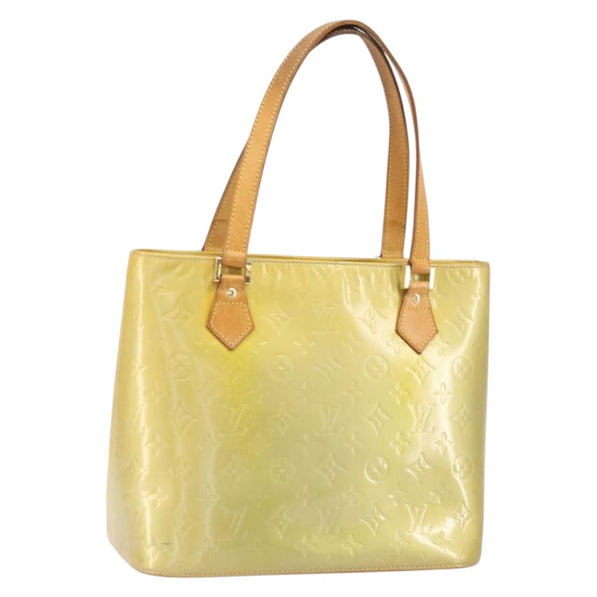 LOUIS VUITTON Monogram Vernis Houston Hand Bag Gris M91053 LV Auth 171675