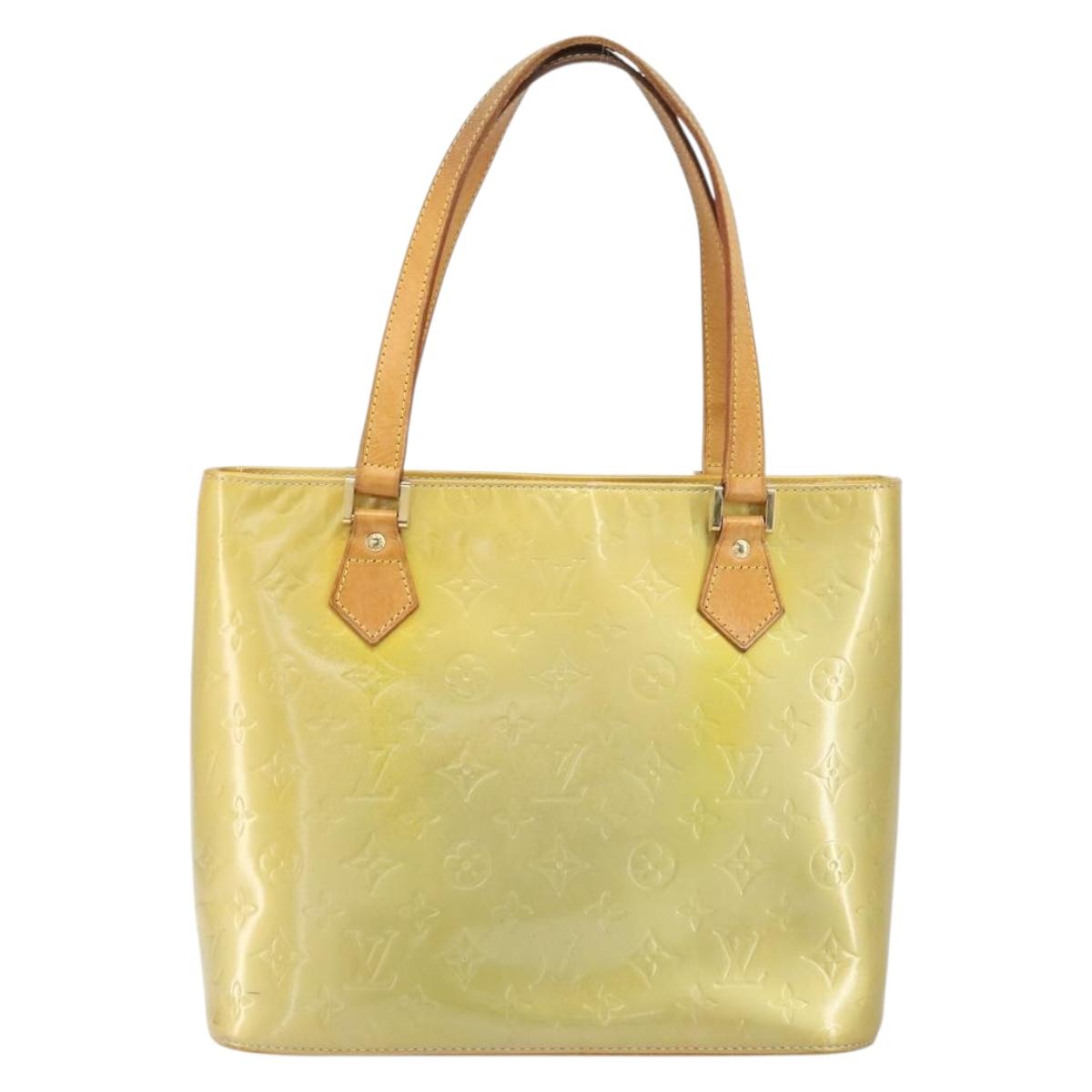 LOUIS VUITTON Monogram Vernis Houston Hand Bag Gris M91053 LV Auth 171675