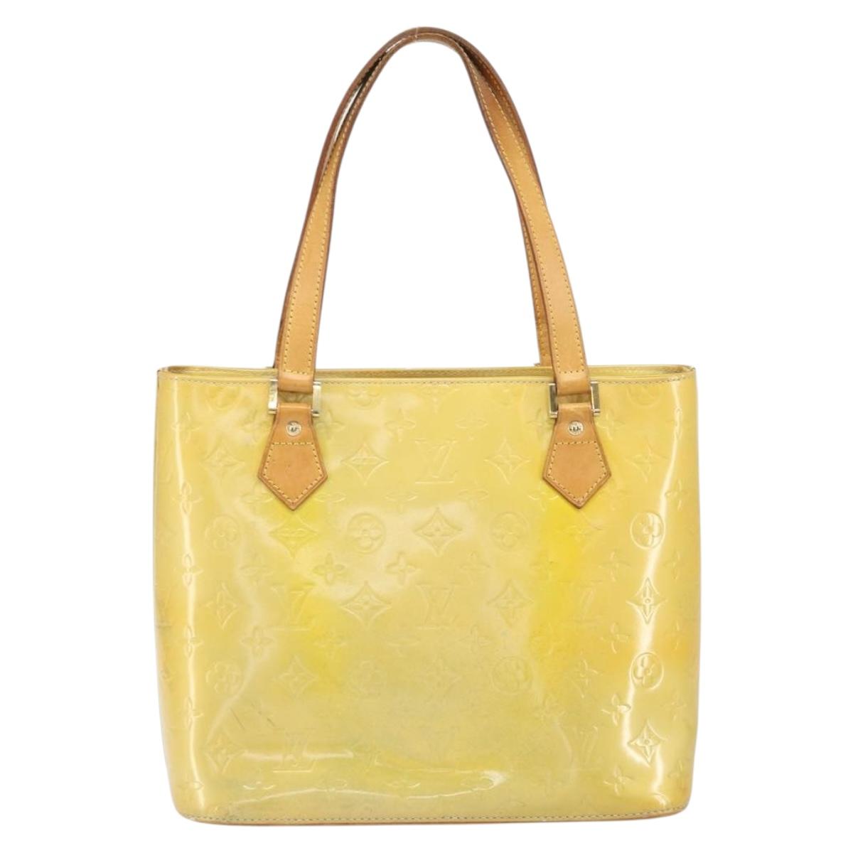 LOUIS VUITTON Monogram Vernis Houston Hand Bag Gris M91053 LV Auth 171675