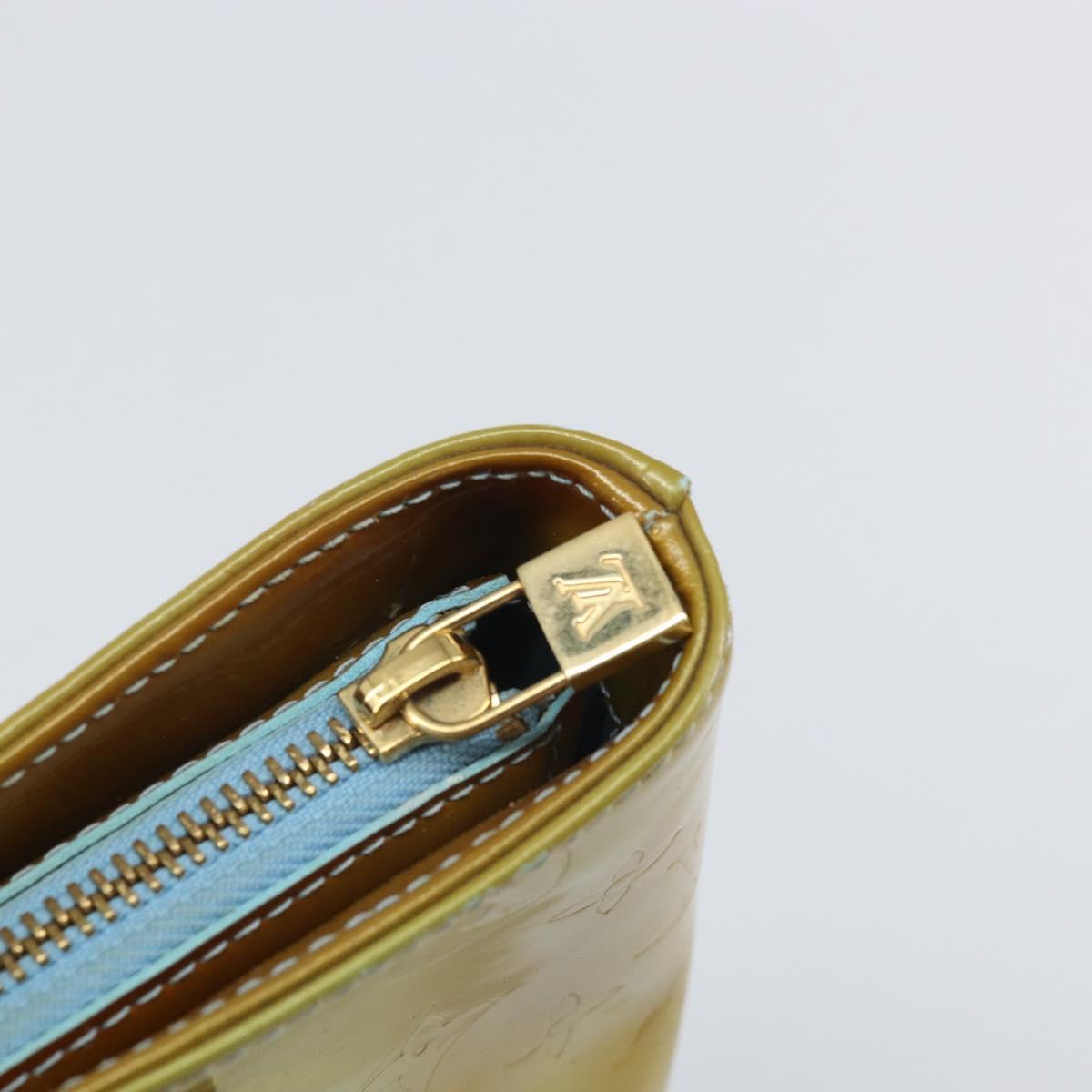 LOUIS VUITTON Monogram Vernis Houston Hand Bag Baby Blue M91005 LV Auth 171676