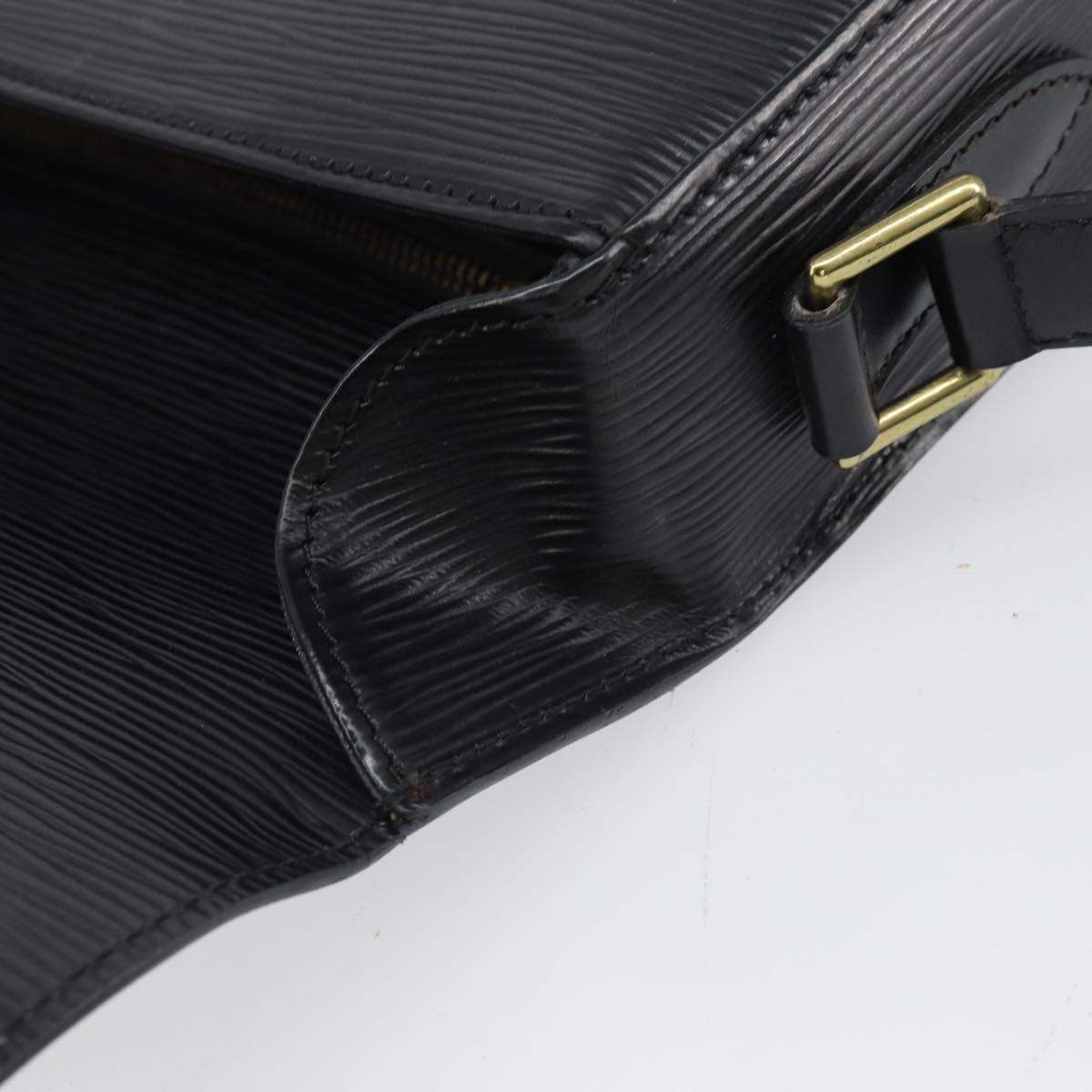 LOUIS VUITTON Epi Saint Cloud GM Shoulder Bag Black Noir M52192 LV Auth 171693A