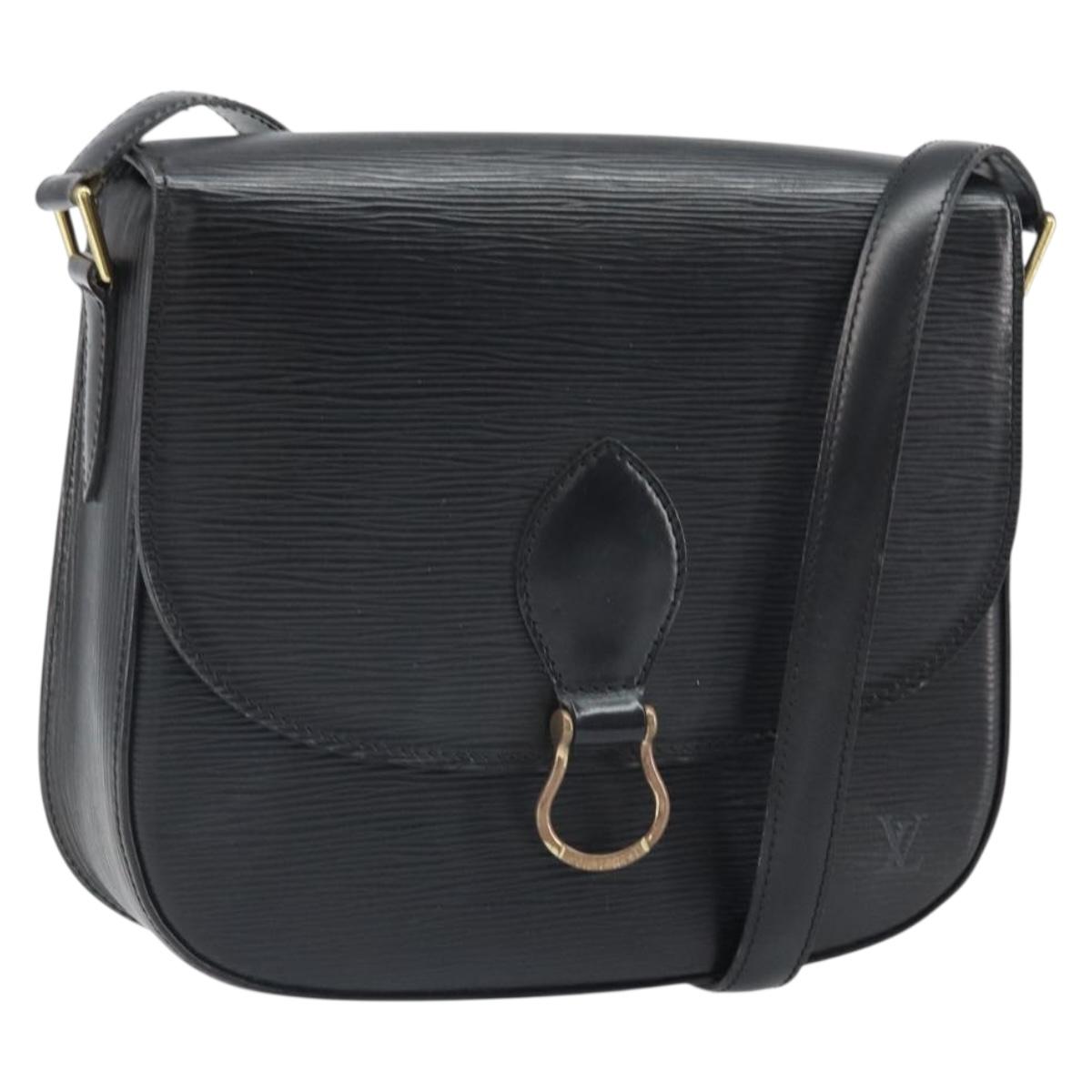 LOUIS VUITTON Epi Saint Cloud GM Shoulder Bag Black Noir M52192 LV Auth 171693A