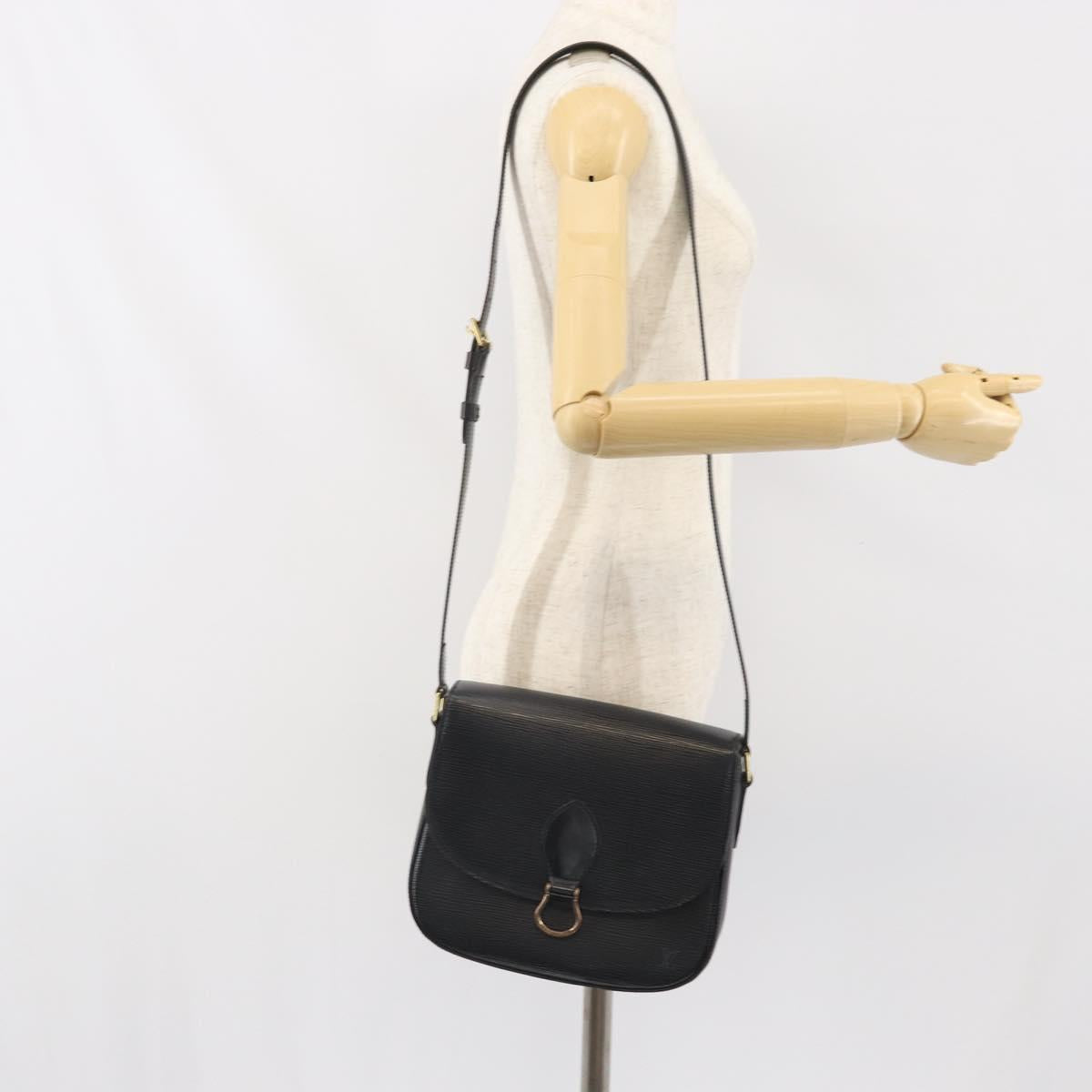 LOUIS VUITTON Epi Saint Cloud GM Shoulder Bag Black Noir M52192 LV Auth 171693A