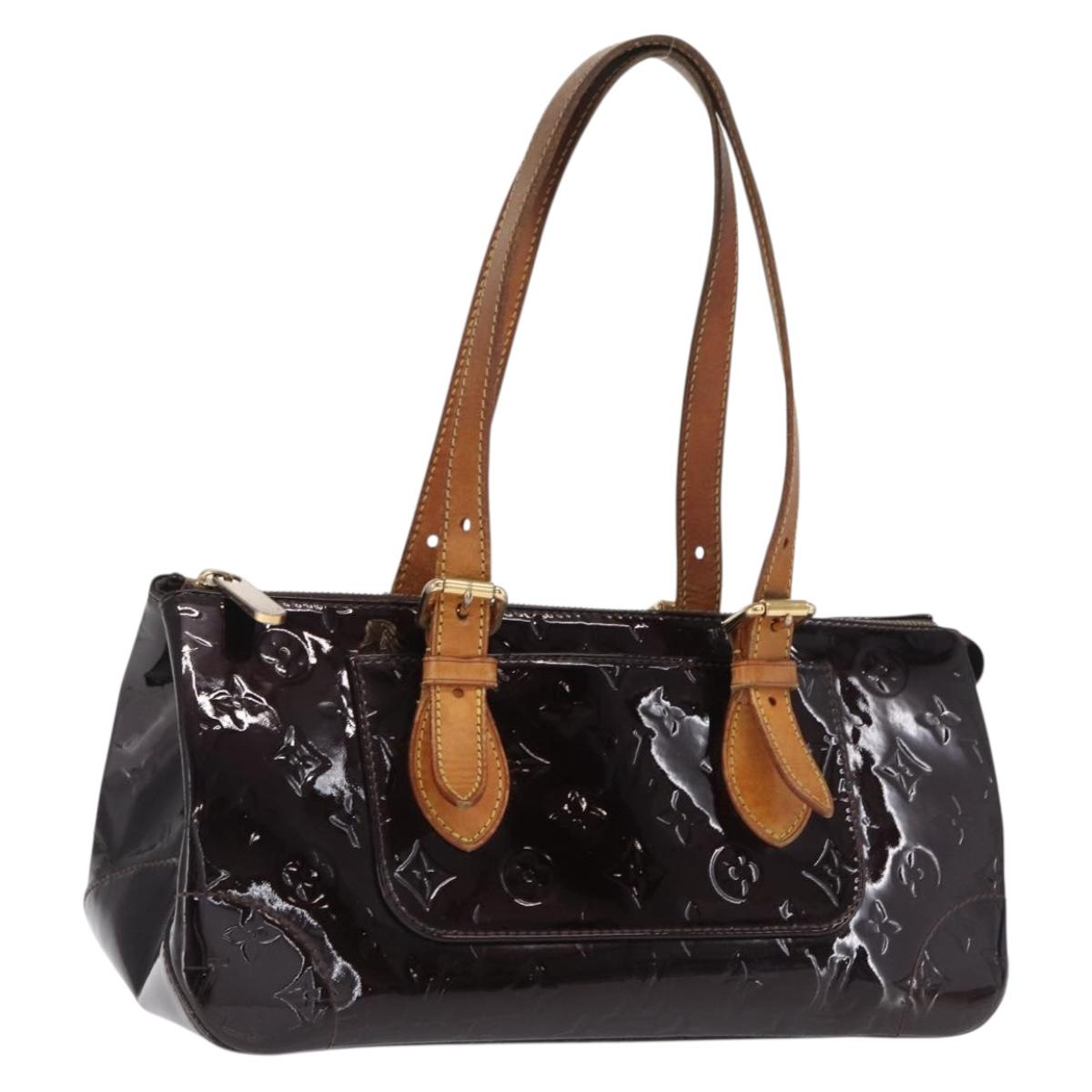 LOUIS VUITTON Monogram Vernis Rosewood Avenue Bag Amarante M93510 LV Auth 171695